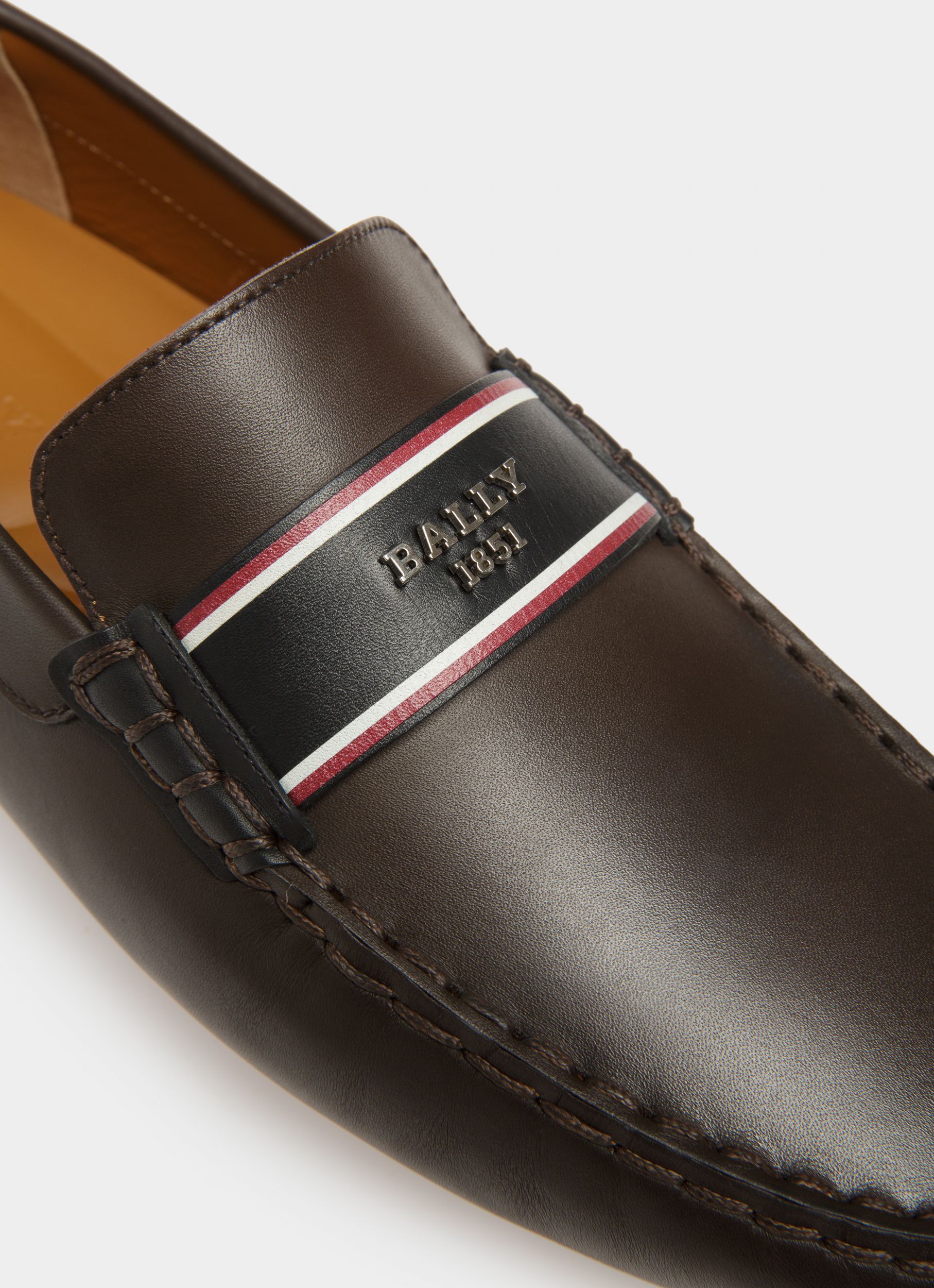 Pilot Drivers In Brown Leather - Men's - Bally - 02
