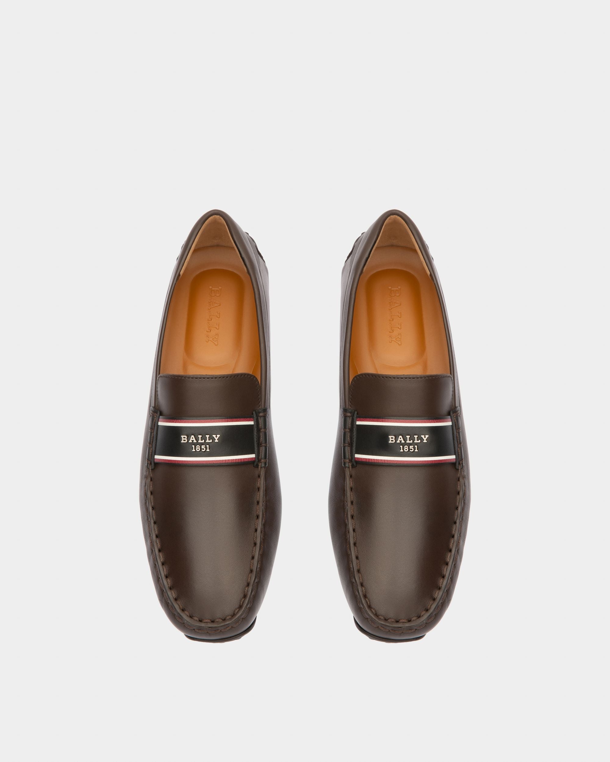 Pilot Drivers In Brown Leather - Men's - Bally - 03