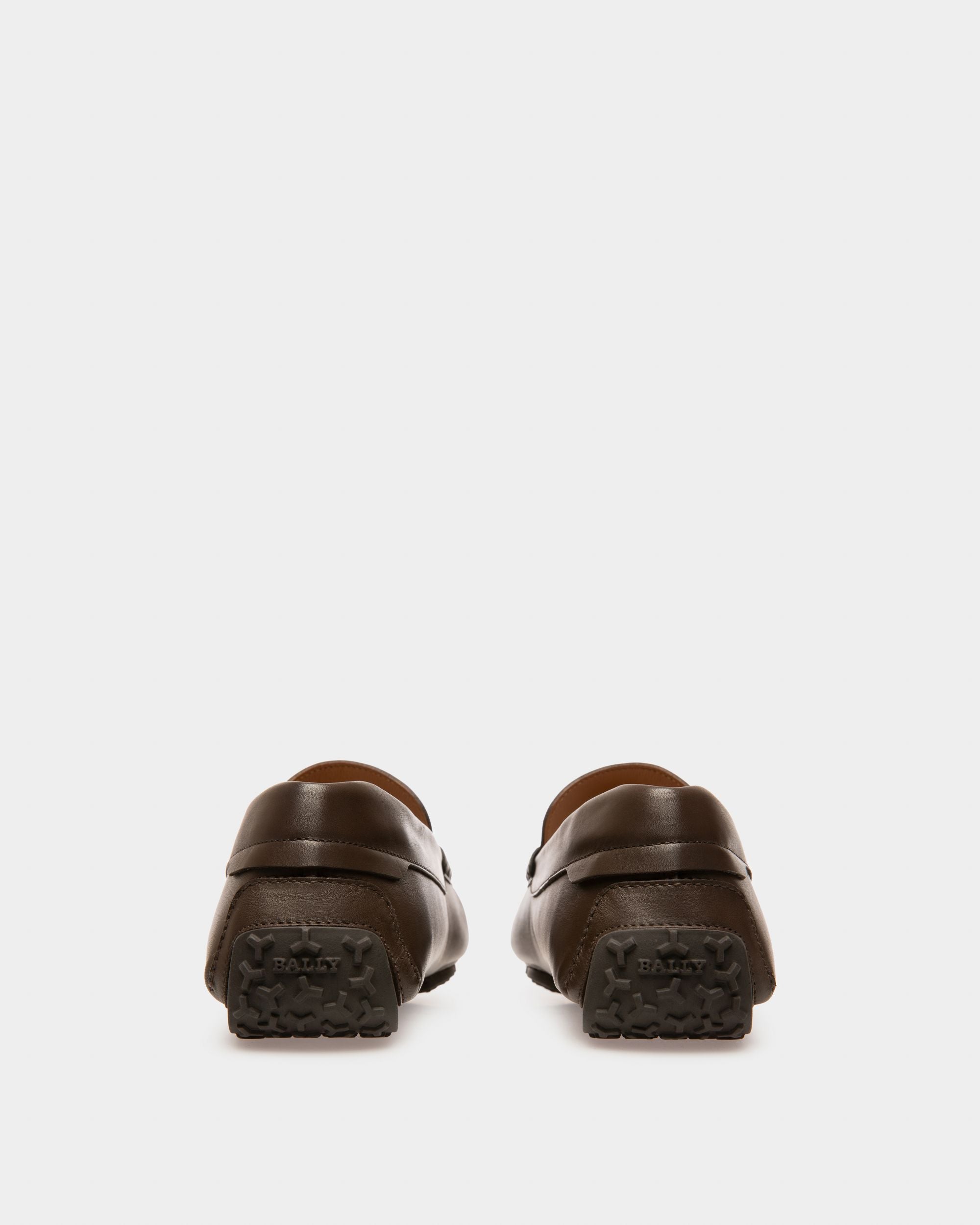 Pilot Drivers In Brown Leather - Men's - Bally - 04