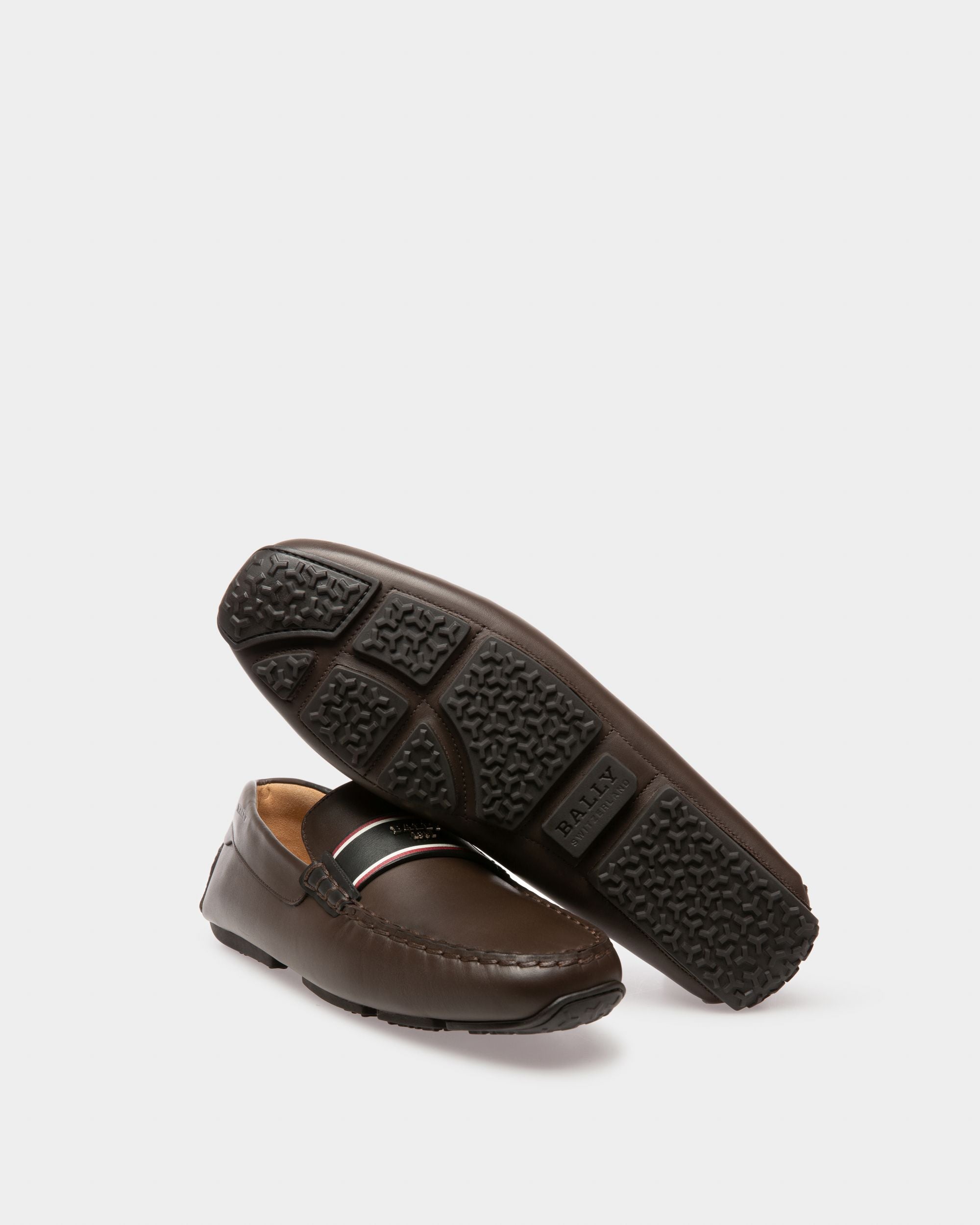 Pilot Drivers In Brown Leather - Men's - Bally - 05