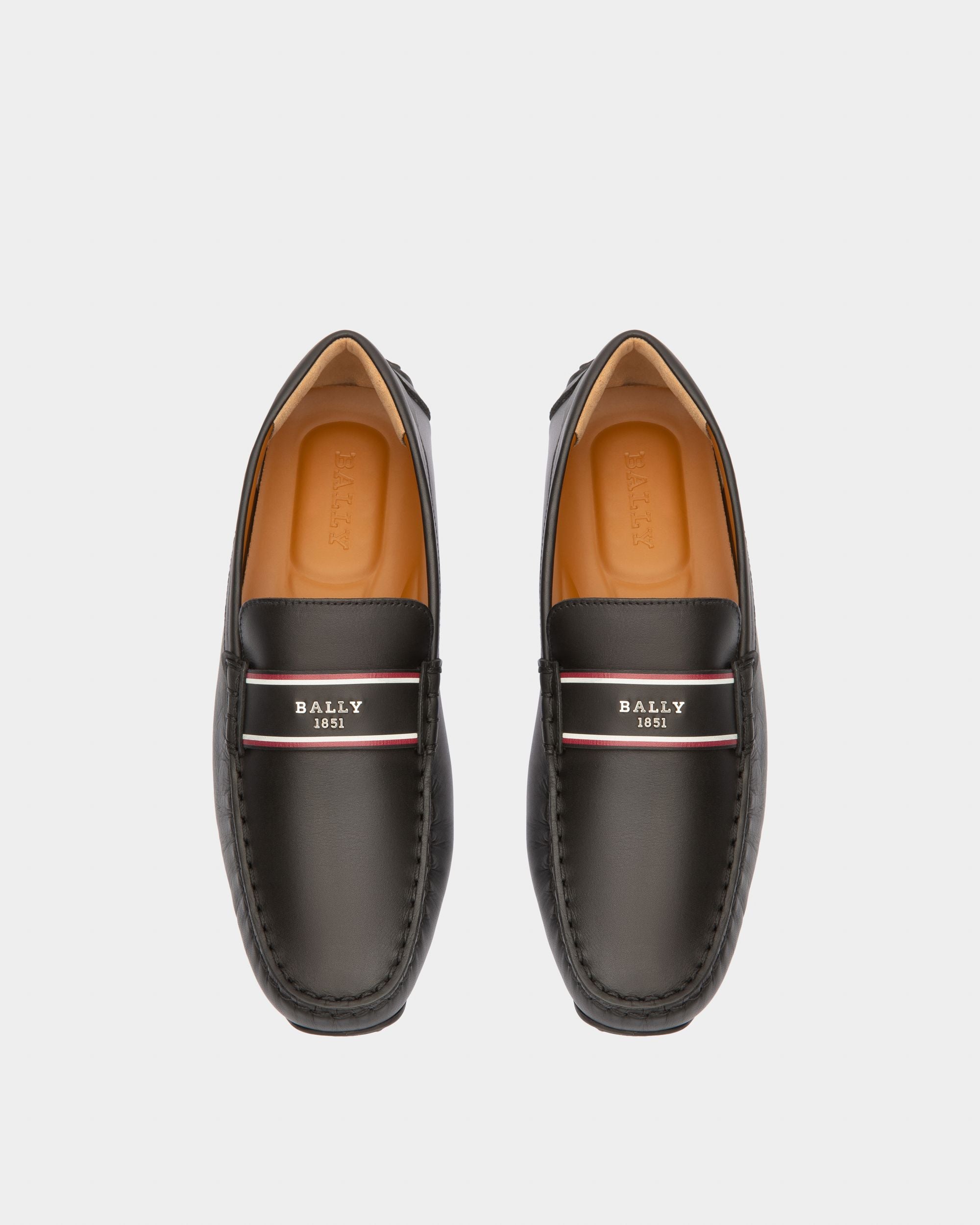 Pabyl Leather Drivers In Black - Men's - Bally - 02