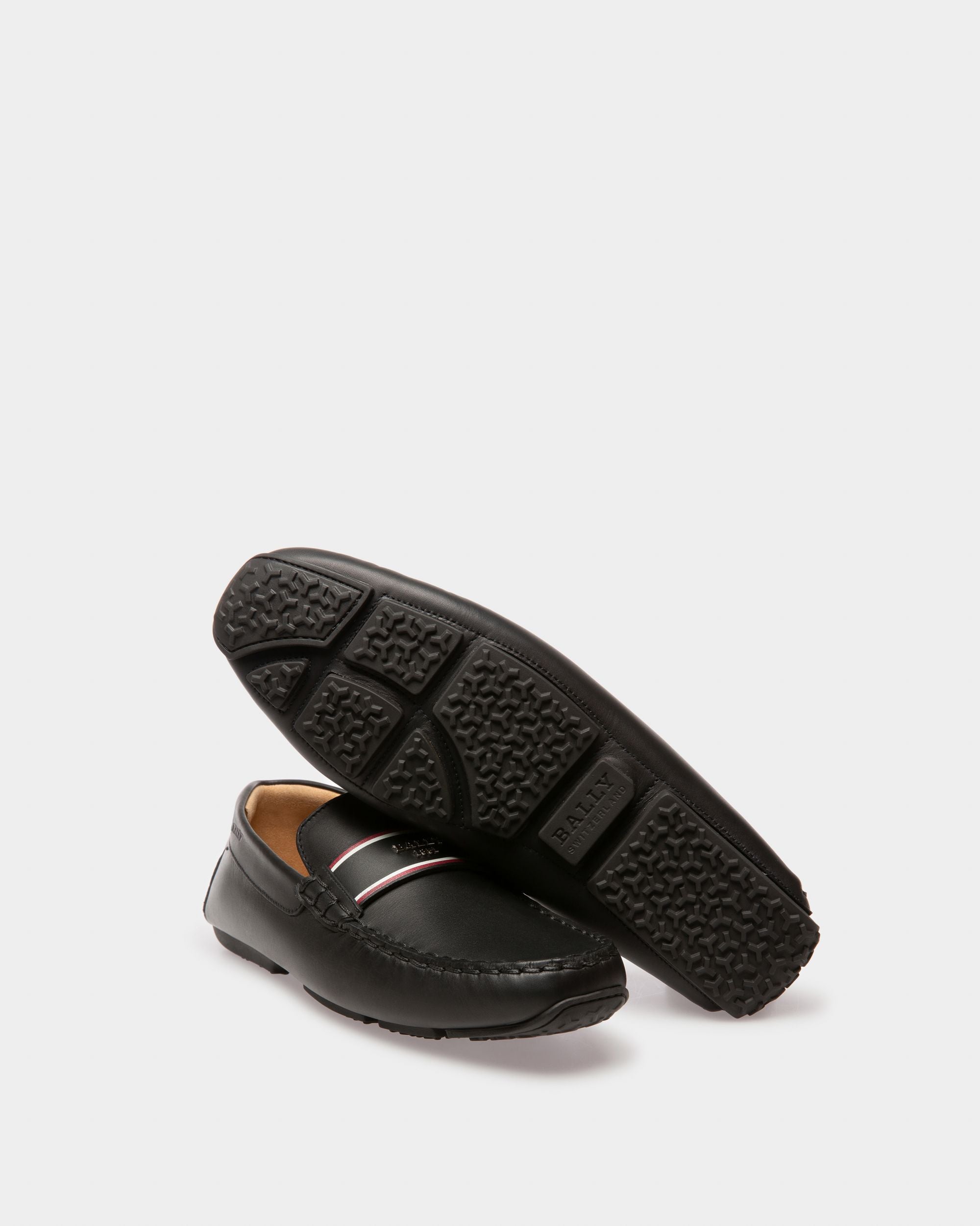 Pabyl Leather Drivers In Black - Men's - Bally - 05