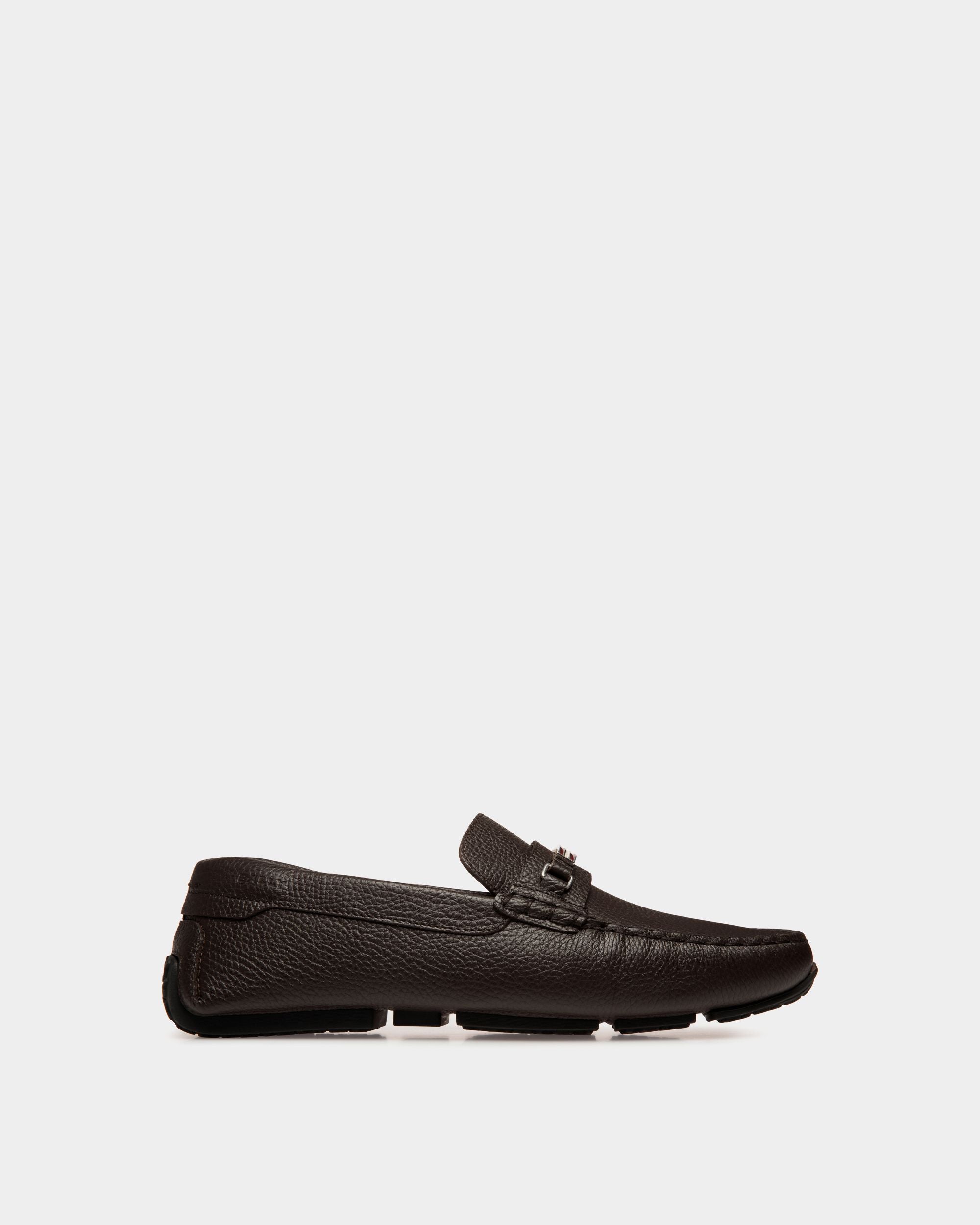 Zapato Driver Pilot De Piel Granulada Ébano - Hombre - Bally - 01