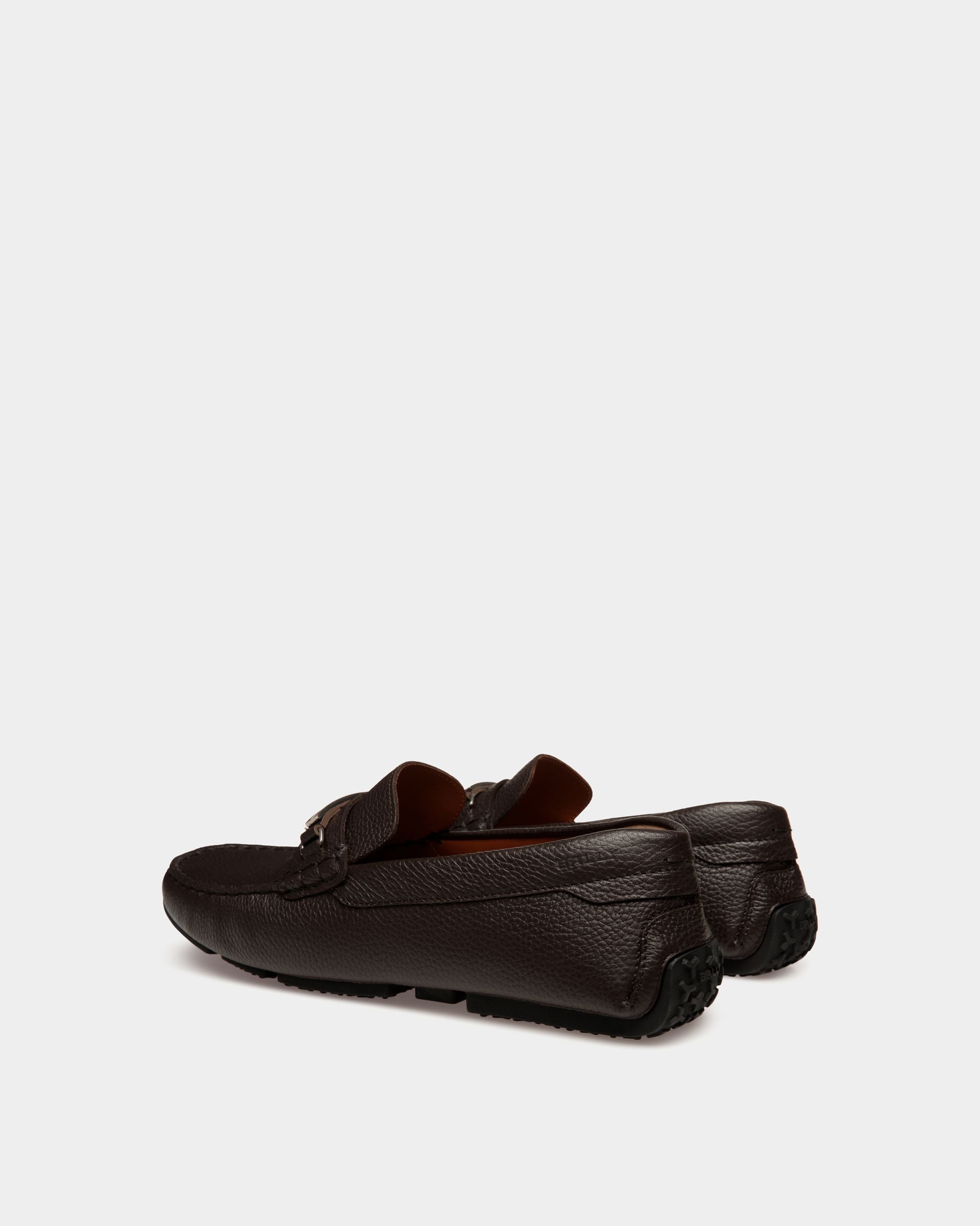 Zapato Driver Pilot De Piel Granulada Ébano - Hombre - Bally - 03