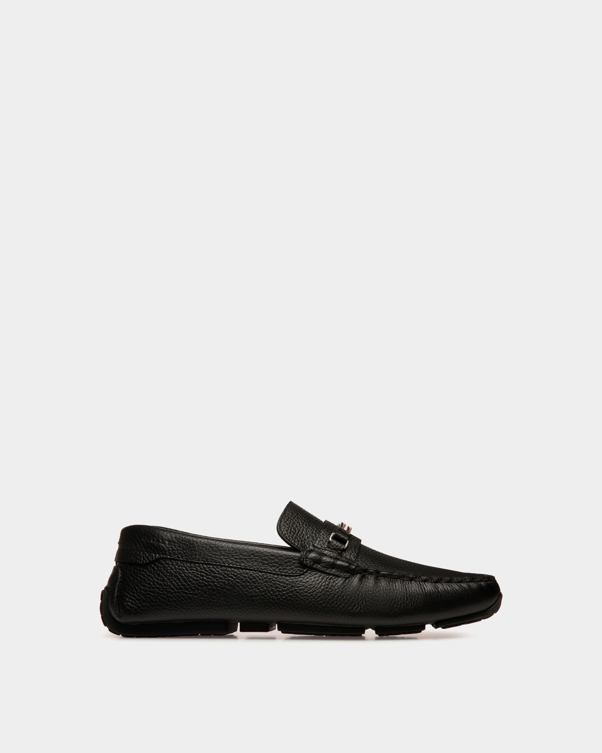 Zapato Driver Pilot De Piel Granulada Negra - Hombre - Bally - 01