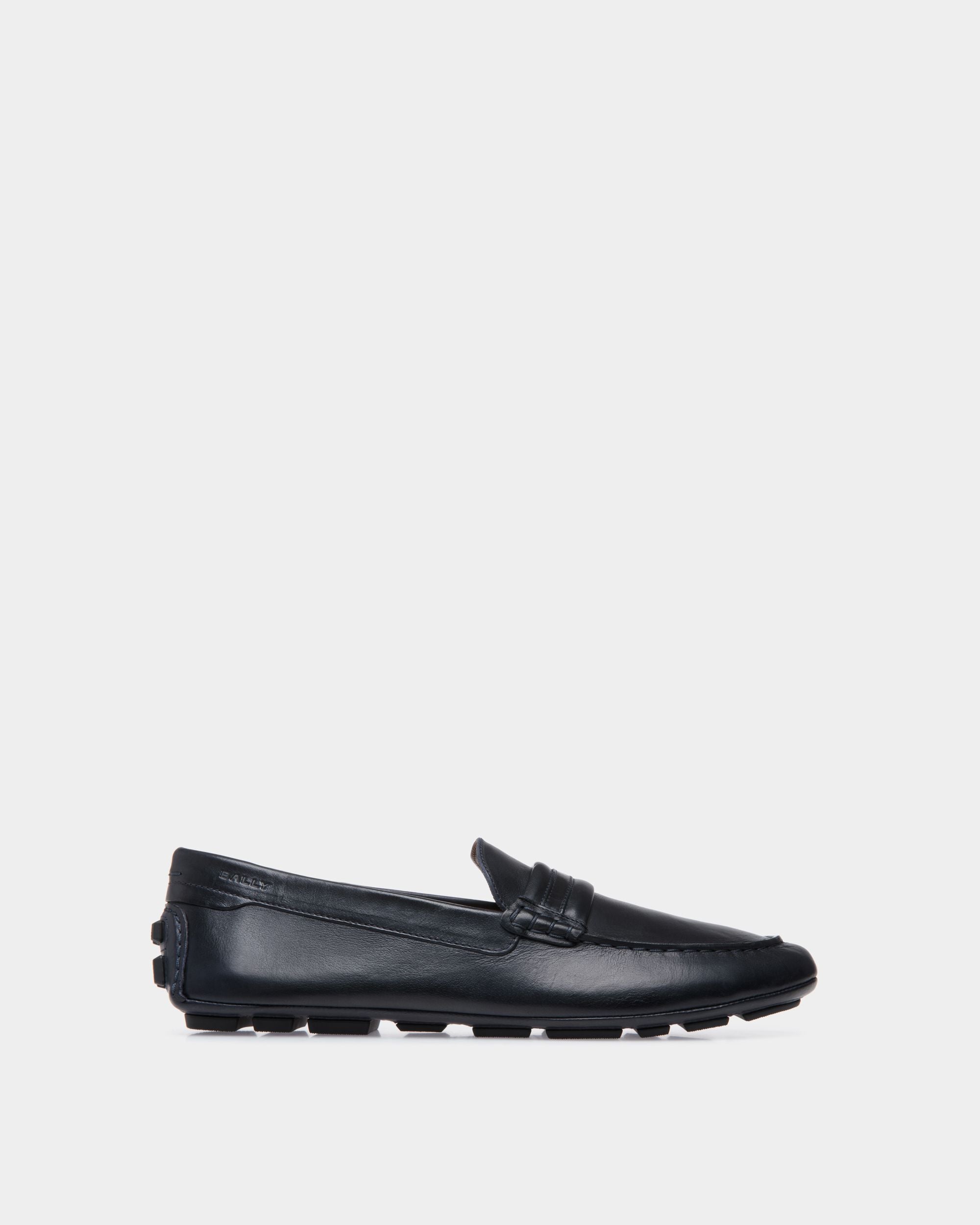 Kerbs Drivers In Blue Leather - Men's - Bally - 01