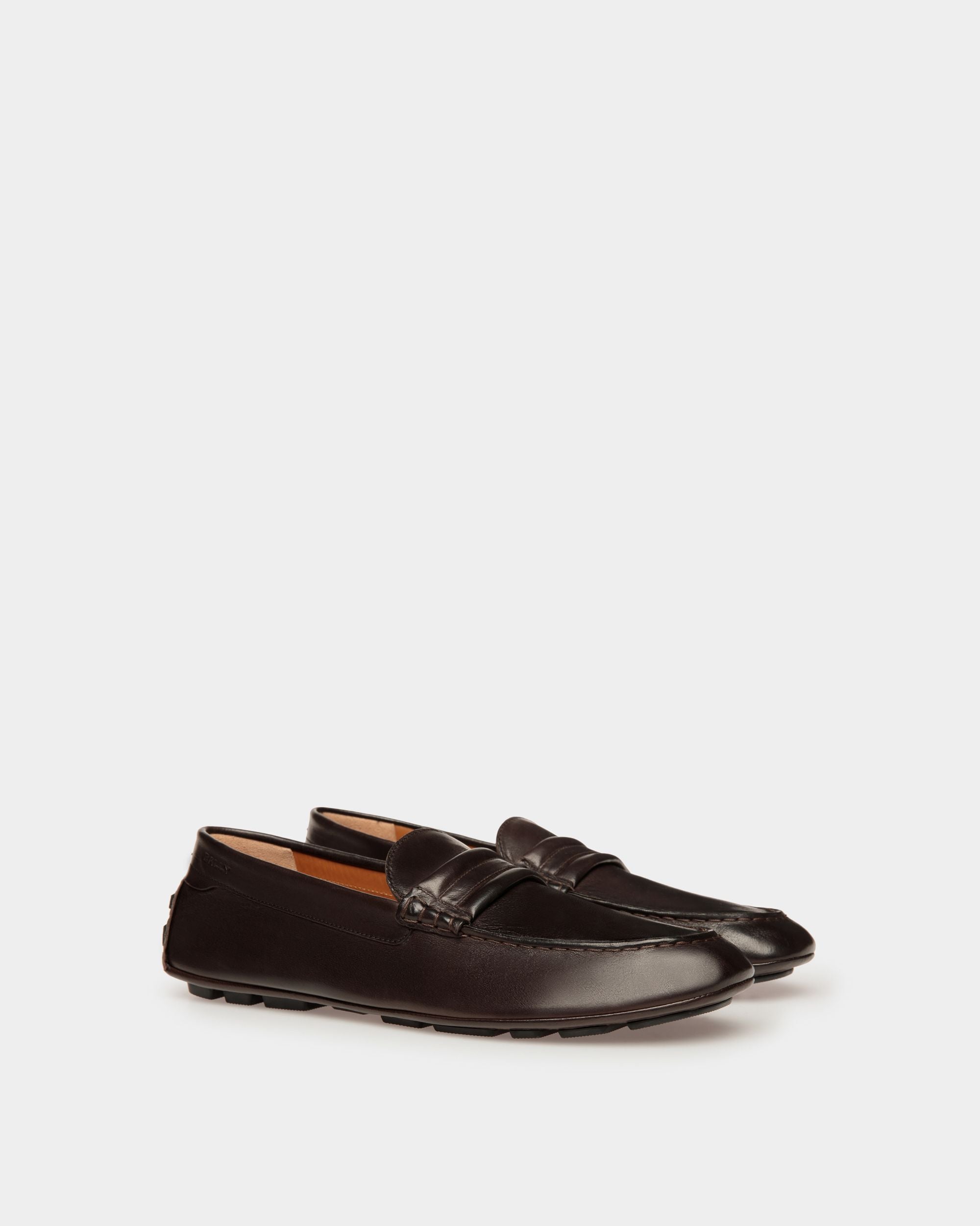 Zapato Driver Kerbs De Piel Ébano - Hombre - Bally - 03