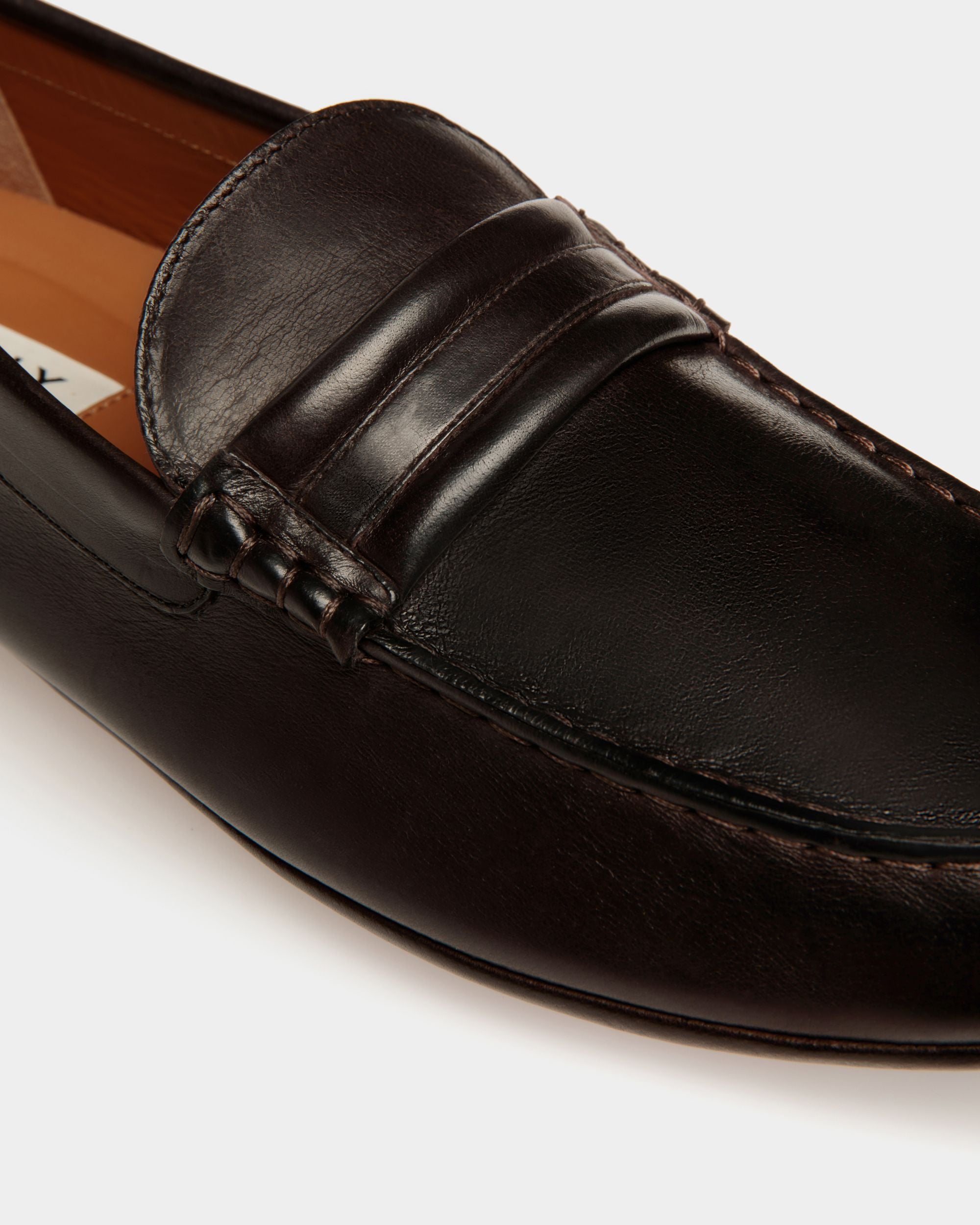 Zapato Driver Kerbs De Piel Ébano - Hombre - Bally - 05