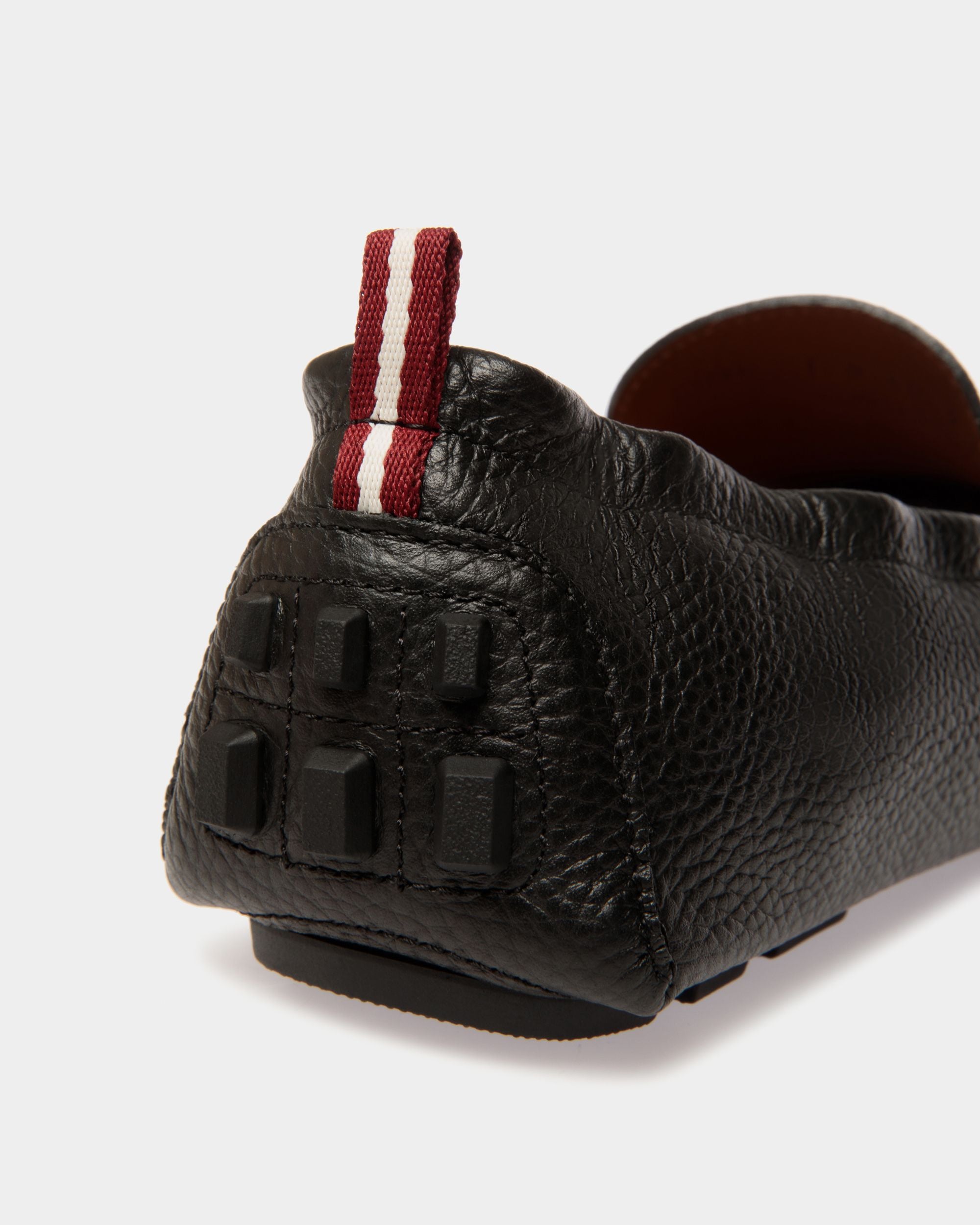 Kerbs Driver in Black Grained Leather - Men's - Bally - 04