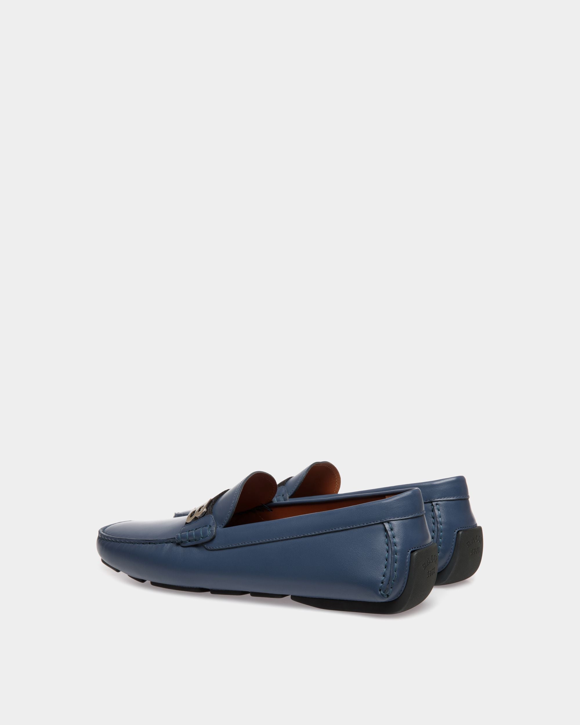 Drivers In Blue Leather - Men's - Bally - 03