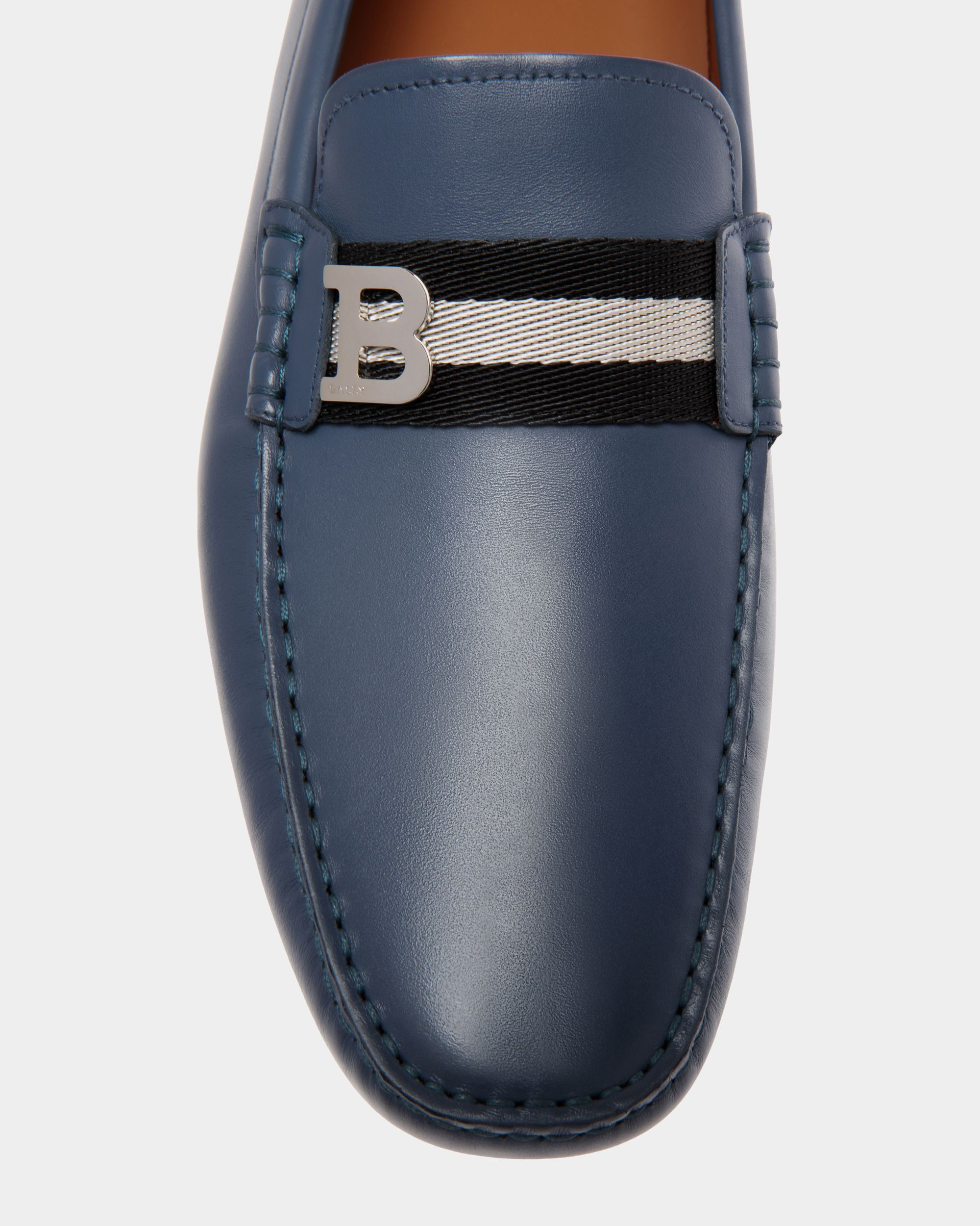Drivers In Blue Leather - Men's - Bally - 05