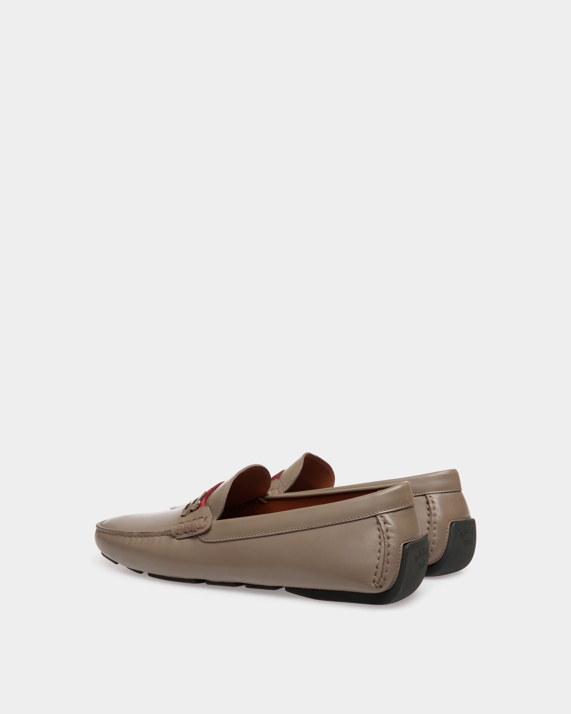 Drivers In Beige Leather - Men's - Bally - 03