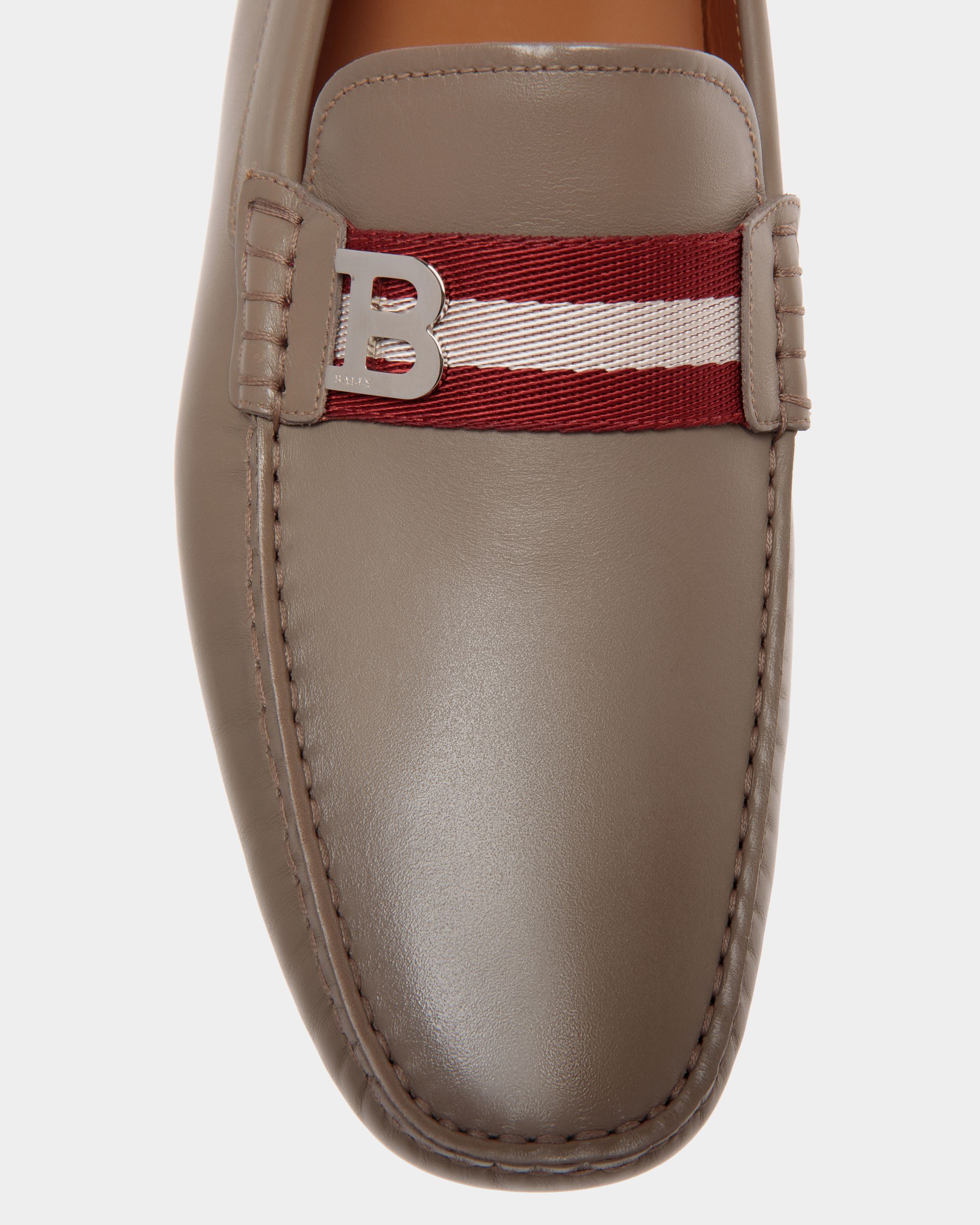 Drivers In Beige Leather - Men's - Bally - 05