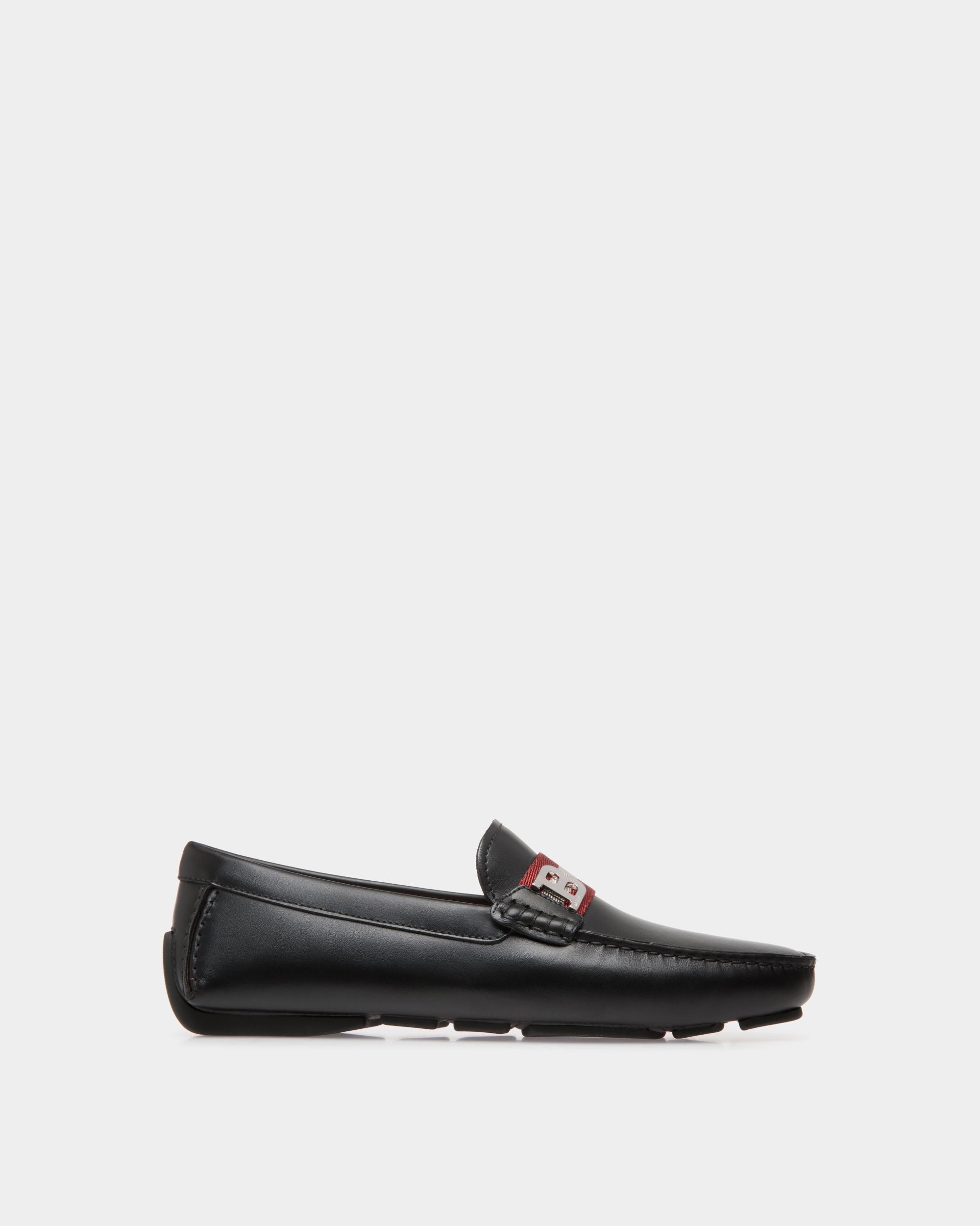 Driver in Black Leather - Men's - Bally - 01