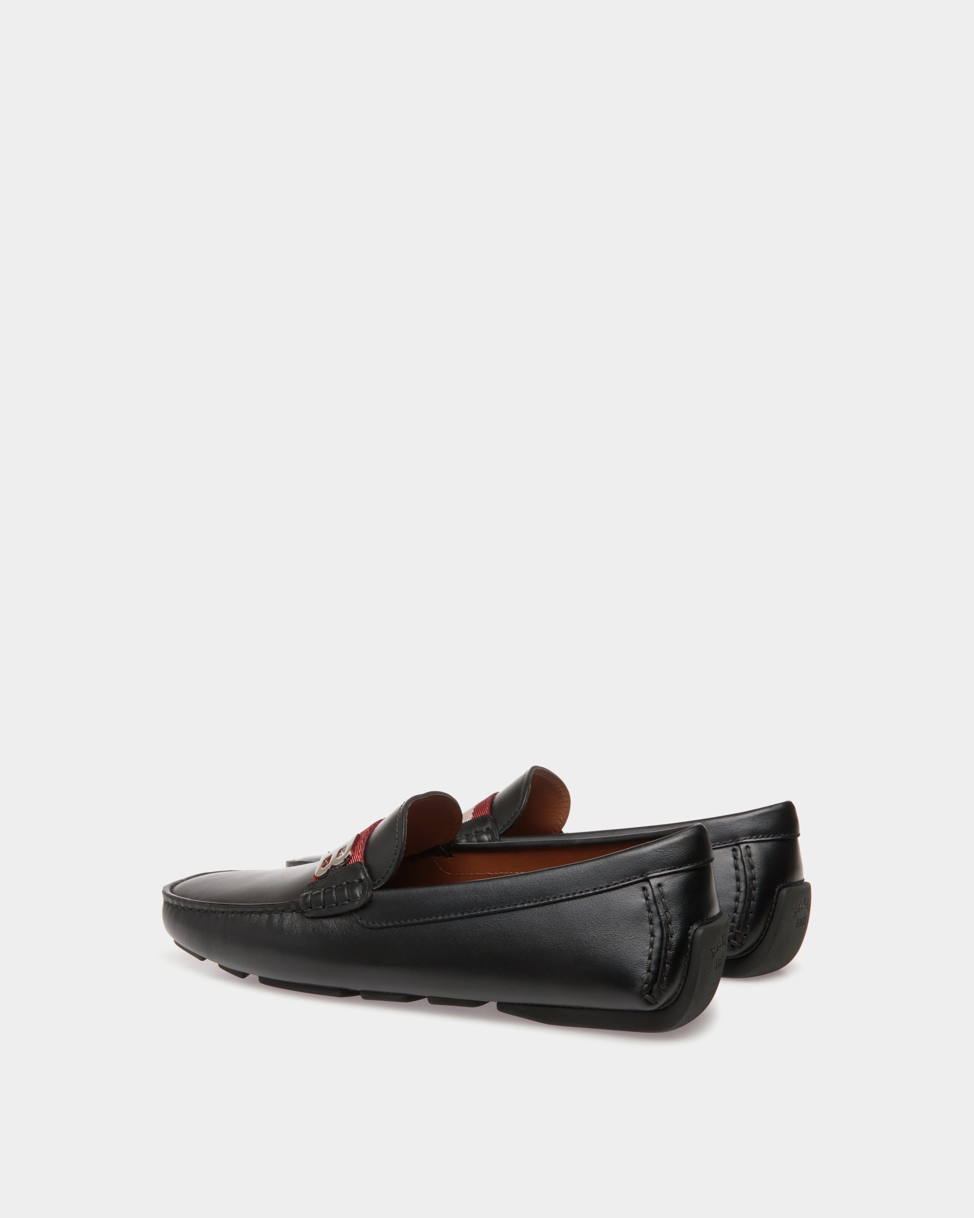 Driver in Black Leather - Men's - Bally - 03