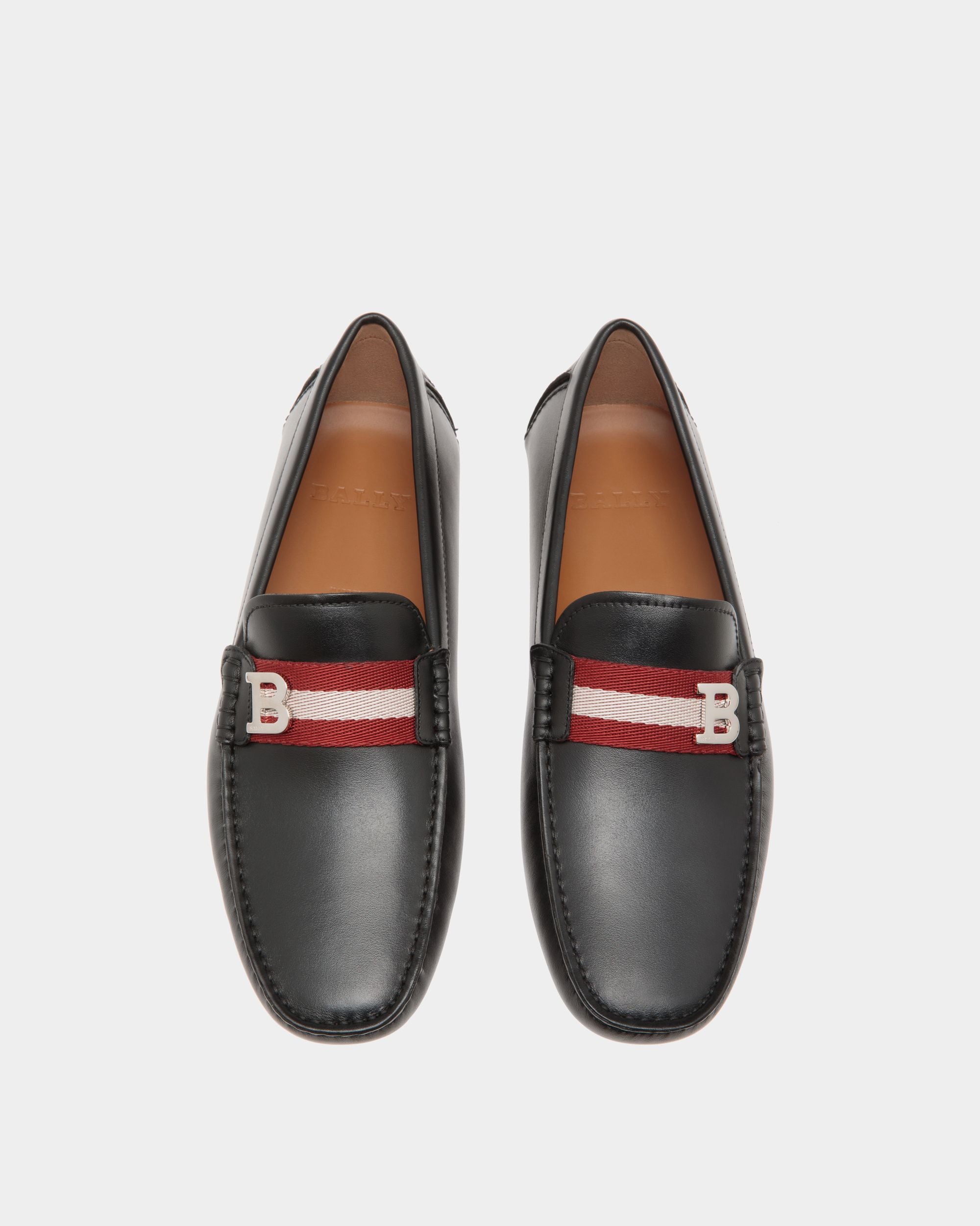 Driver in Black Leather - Men's - Bally - 04