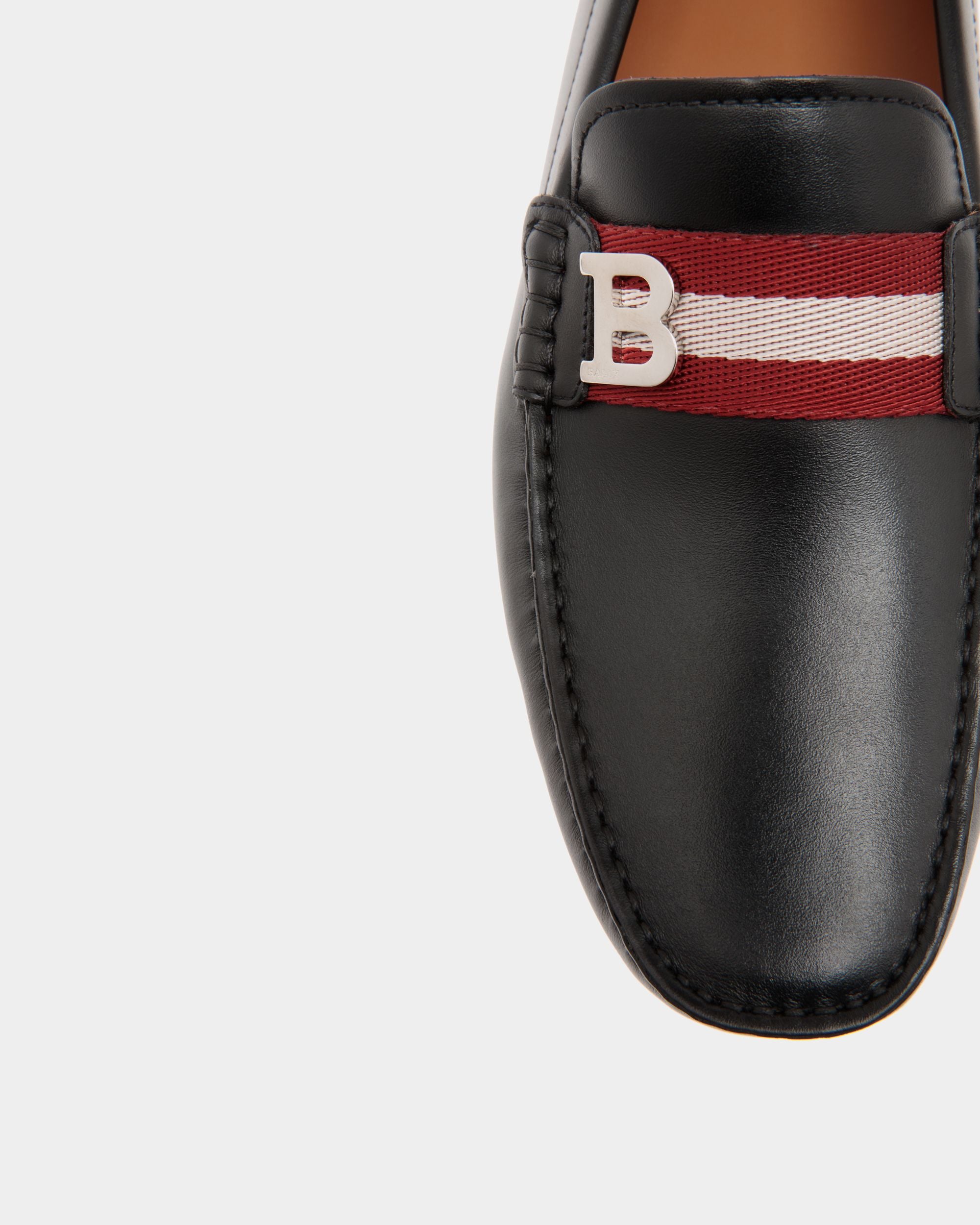 Driver in Black Leather - Men's - Bally - 05