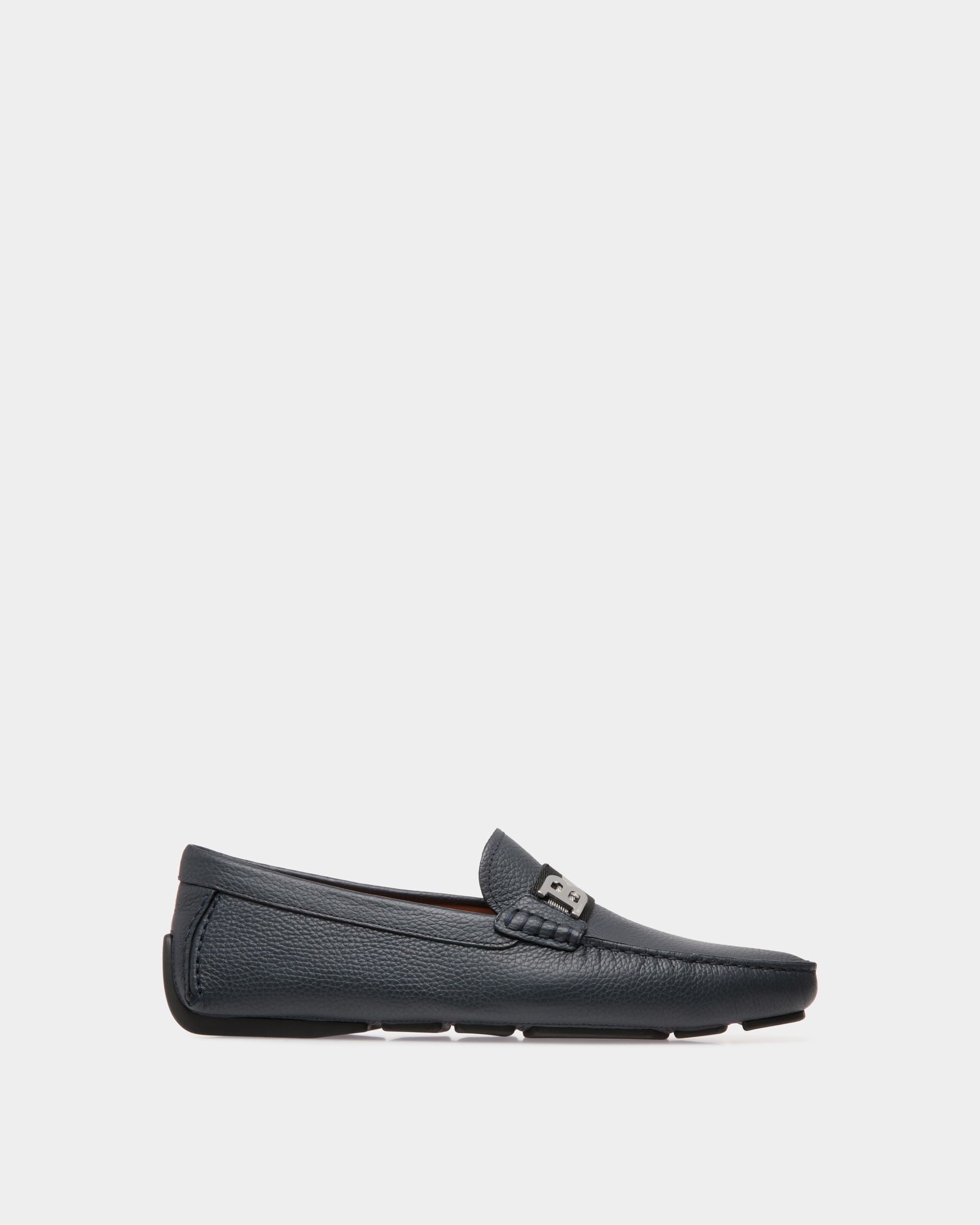Driver In Blue Leather - Men's - Bally - 01