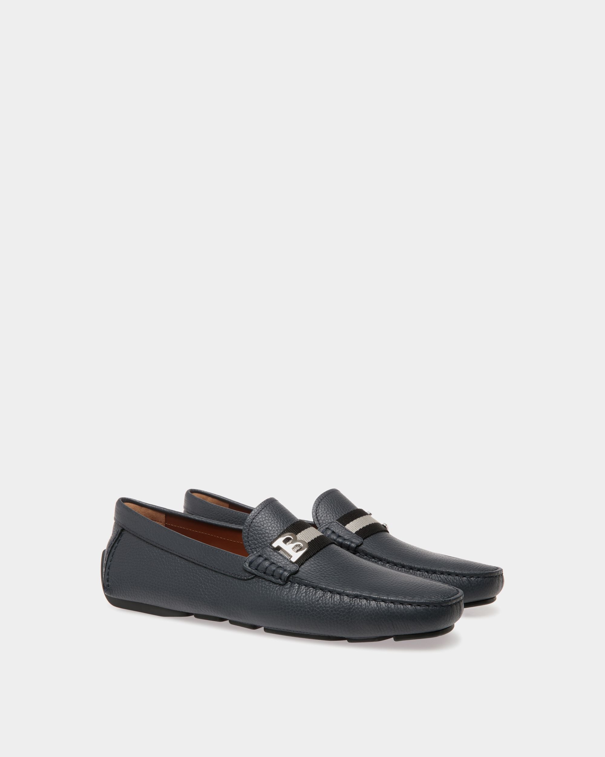 Driver In Blue Leather - Men's - Bally - 02
