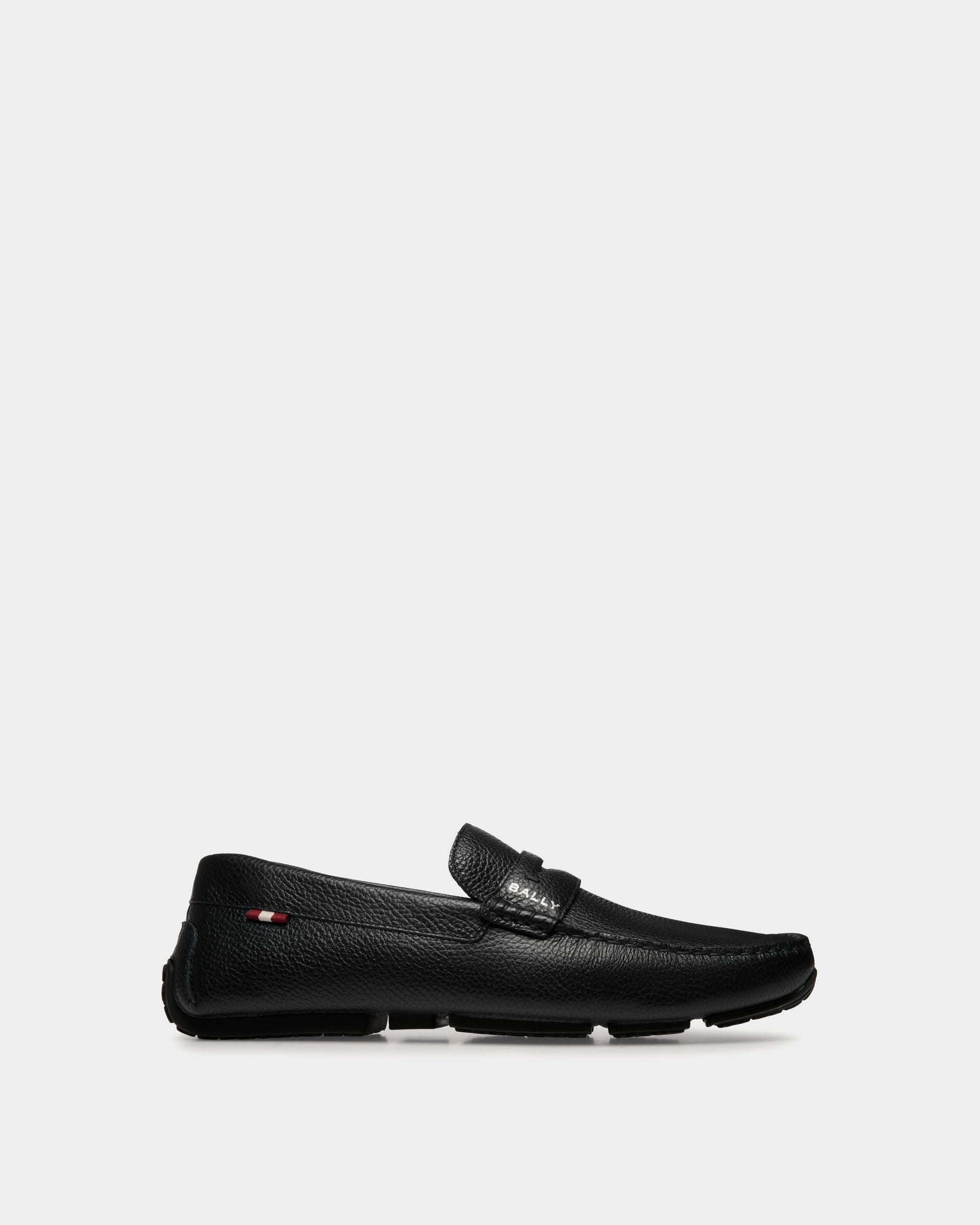 Zapato Driver Pilot De Piel Granulada Negra - Hombre - Bally - 01