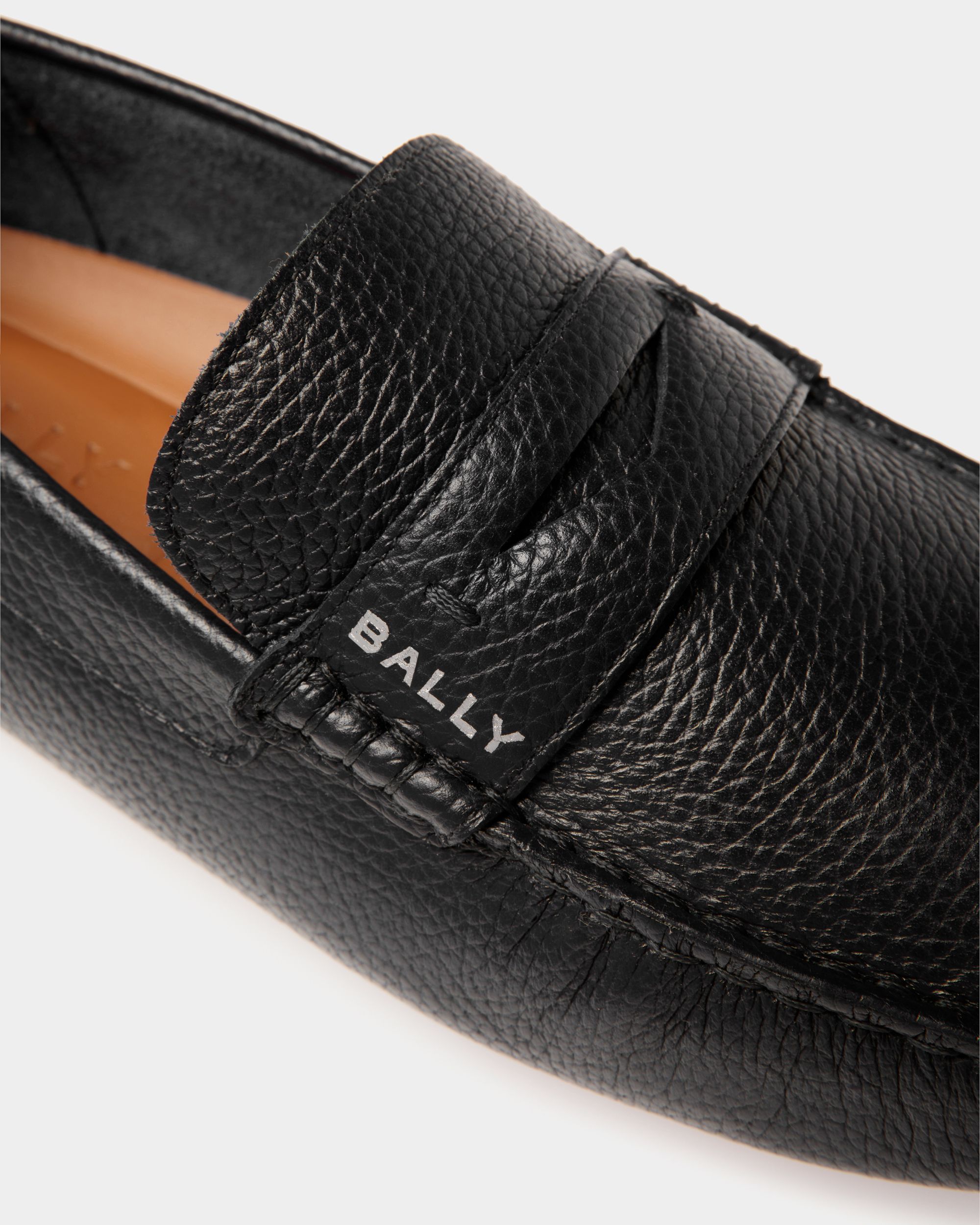 Zapato Driver Pilot De Piel Granulada Negra - Hombre - Bally - 04