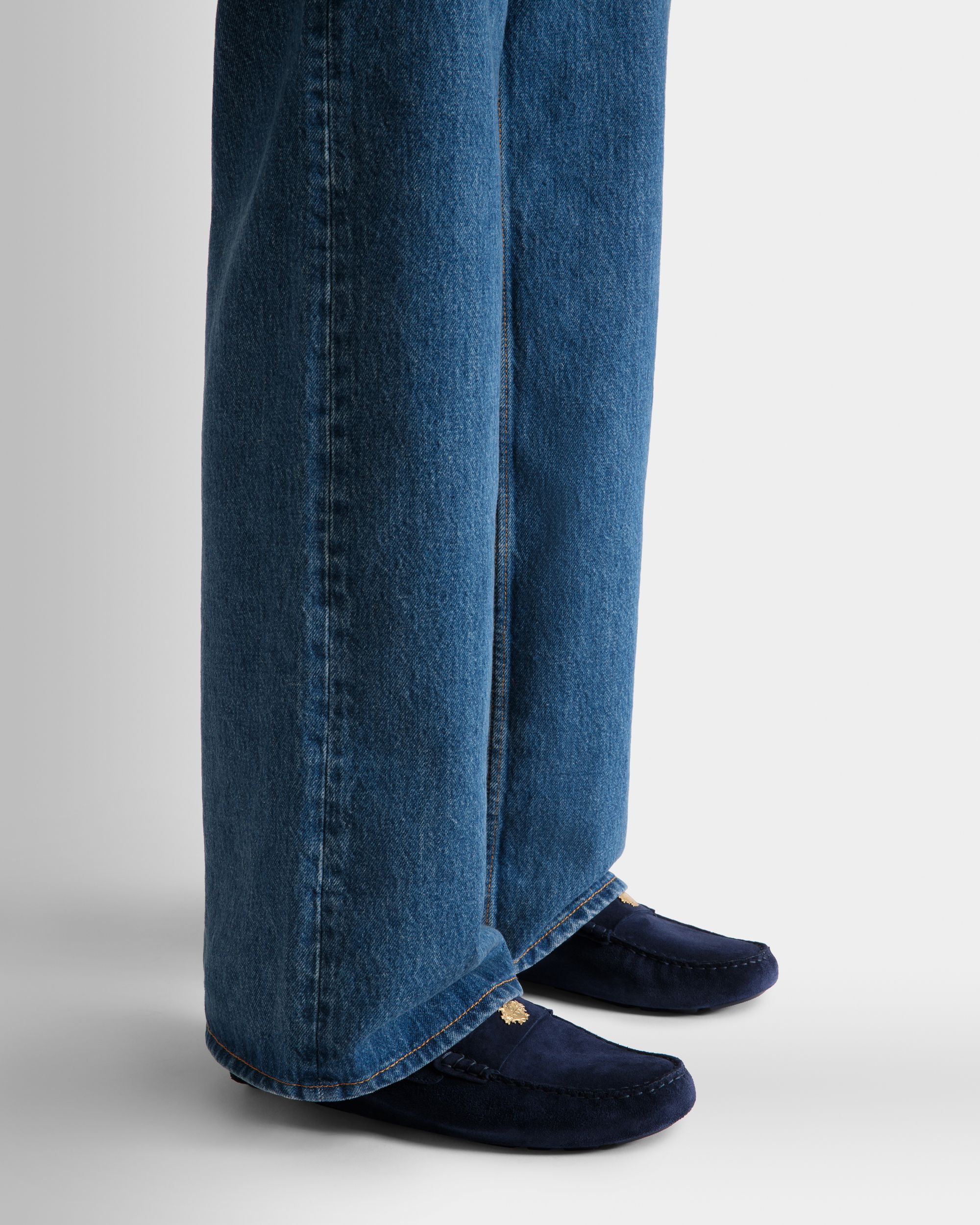 Kerbs Driver In Ebano Suede Leather - Men's - Bally - 02