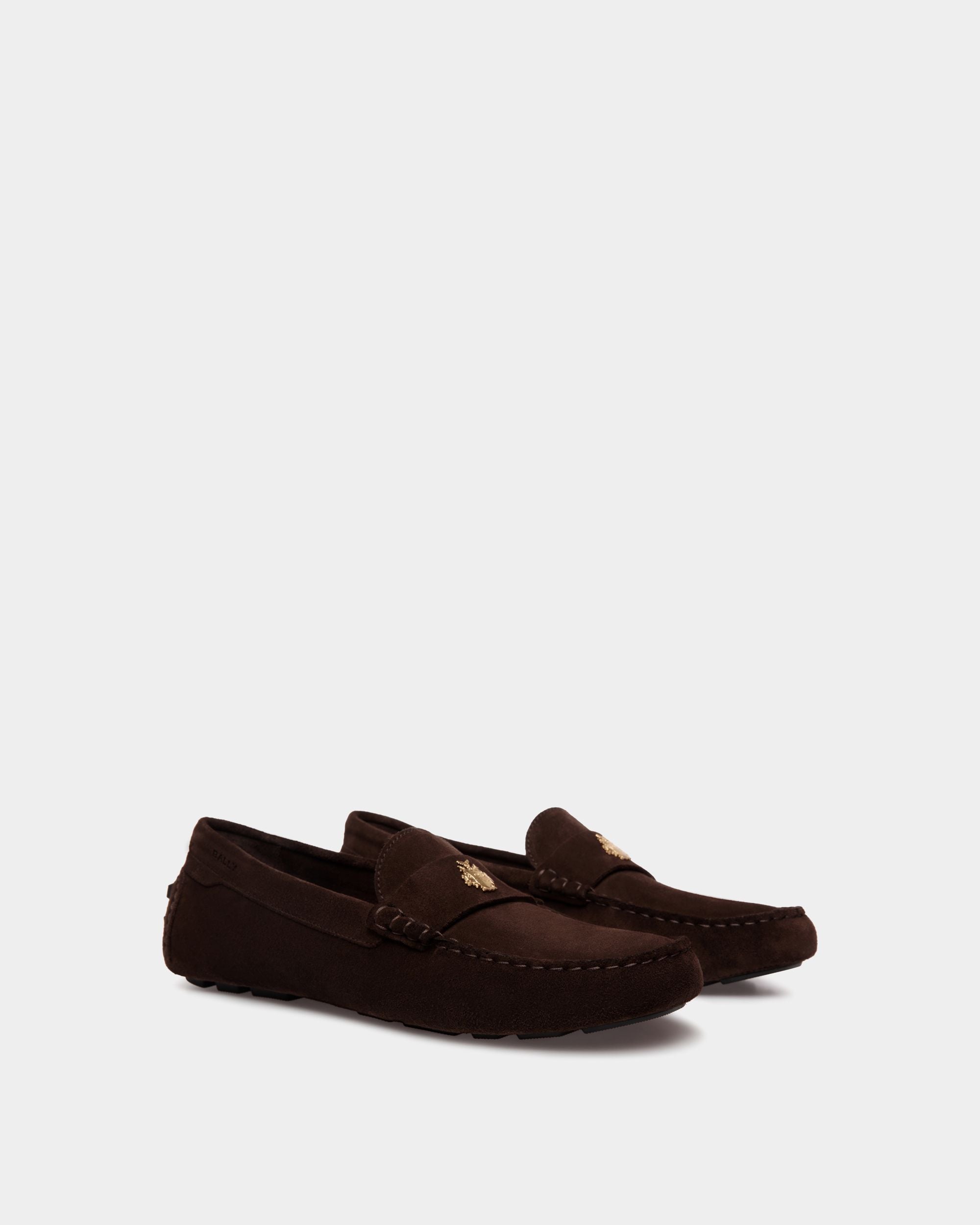 Kerbs Driver In Ebano Suede Leather - Men's - Bally - 03