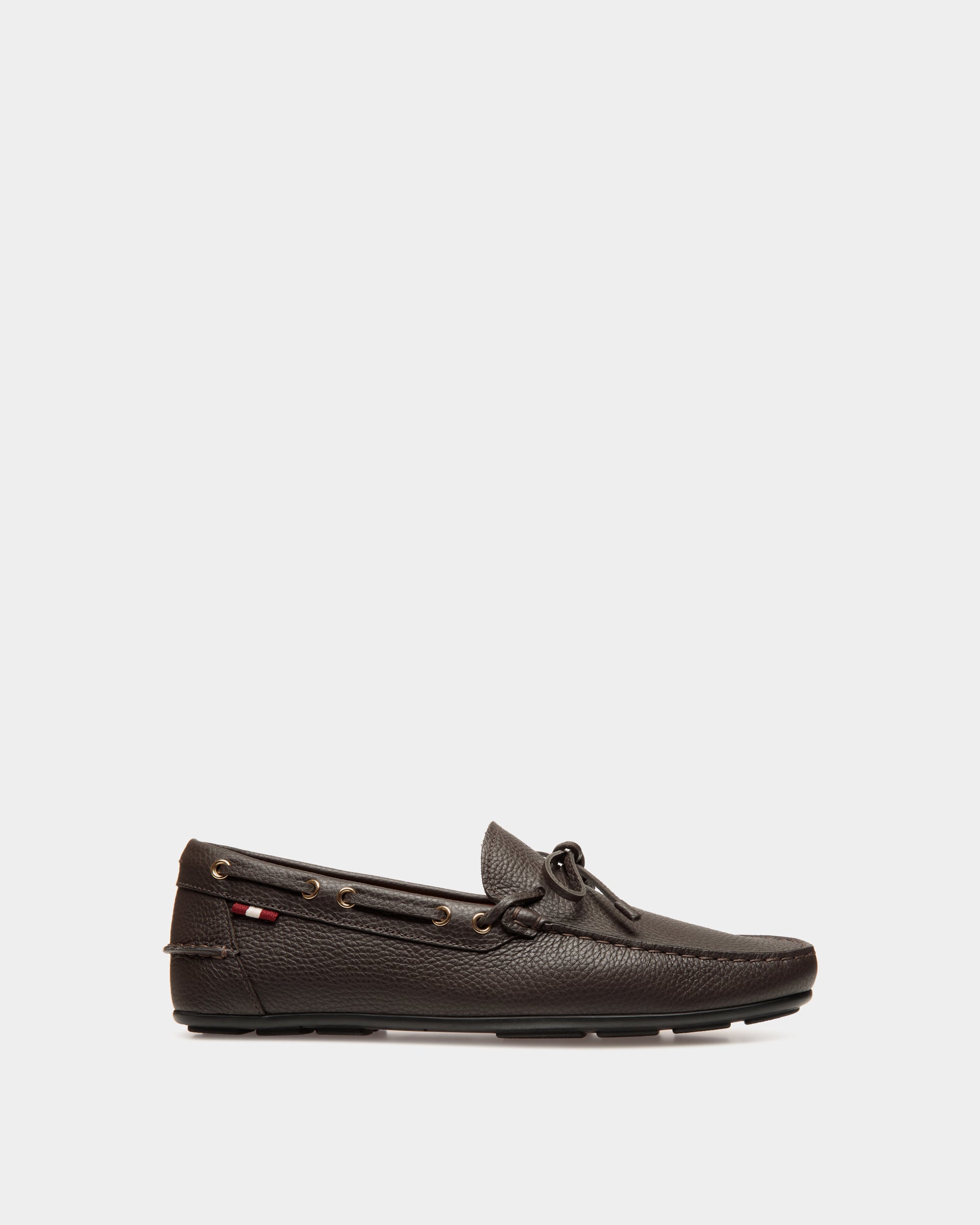 Zapato Driver Clay De Piel Granulada Ébano - Hombre - Bally - 01