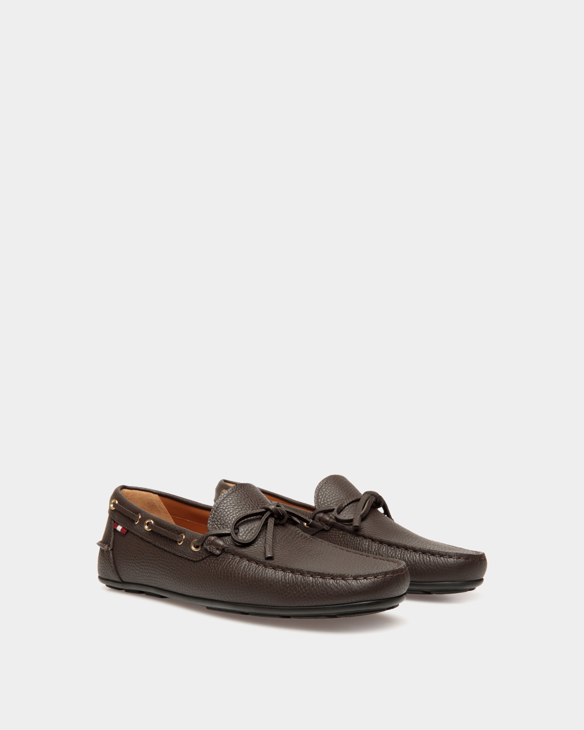 Zapato Driver Clay De Piel Granulada Ébano - Hombre - Bally - 03