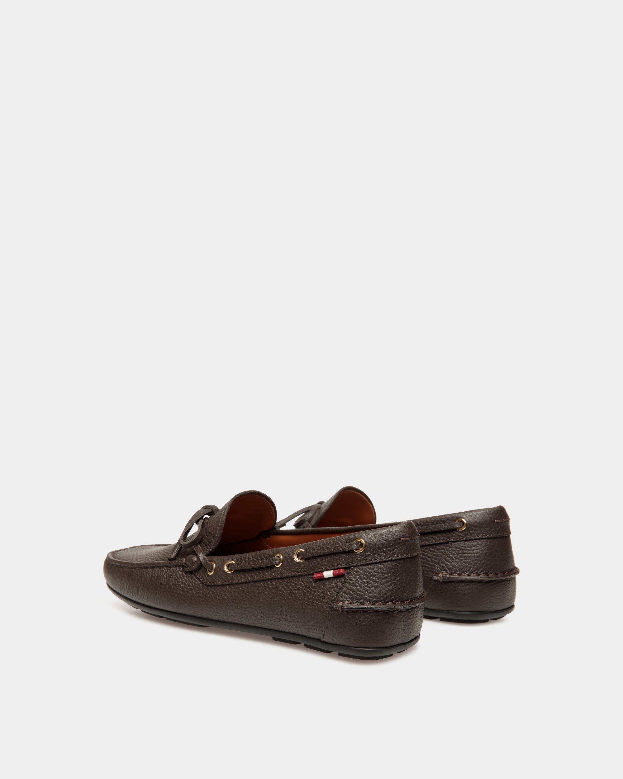 Zapato Driver Clay De Piel Granulada Ébano - Hombre - Bally - 04