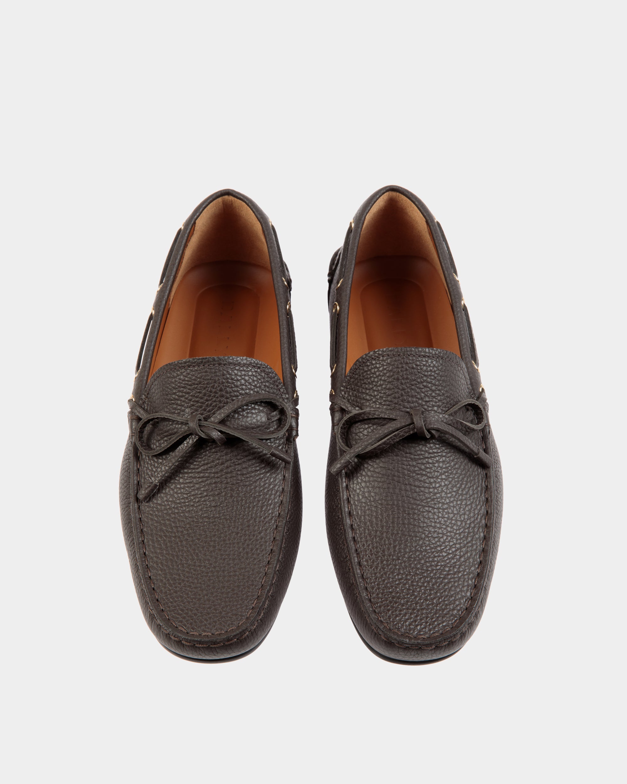 Zapato Driver Clay De Piel Granulada Ébano - Hombre - Bally - 05