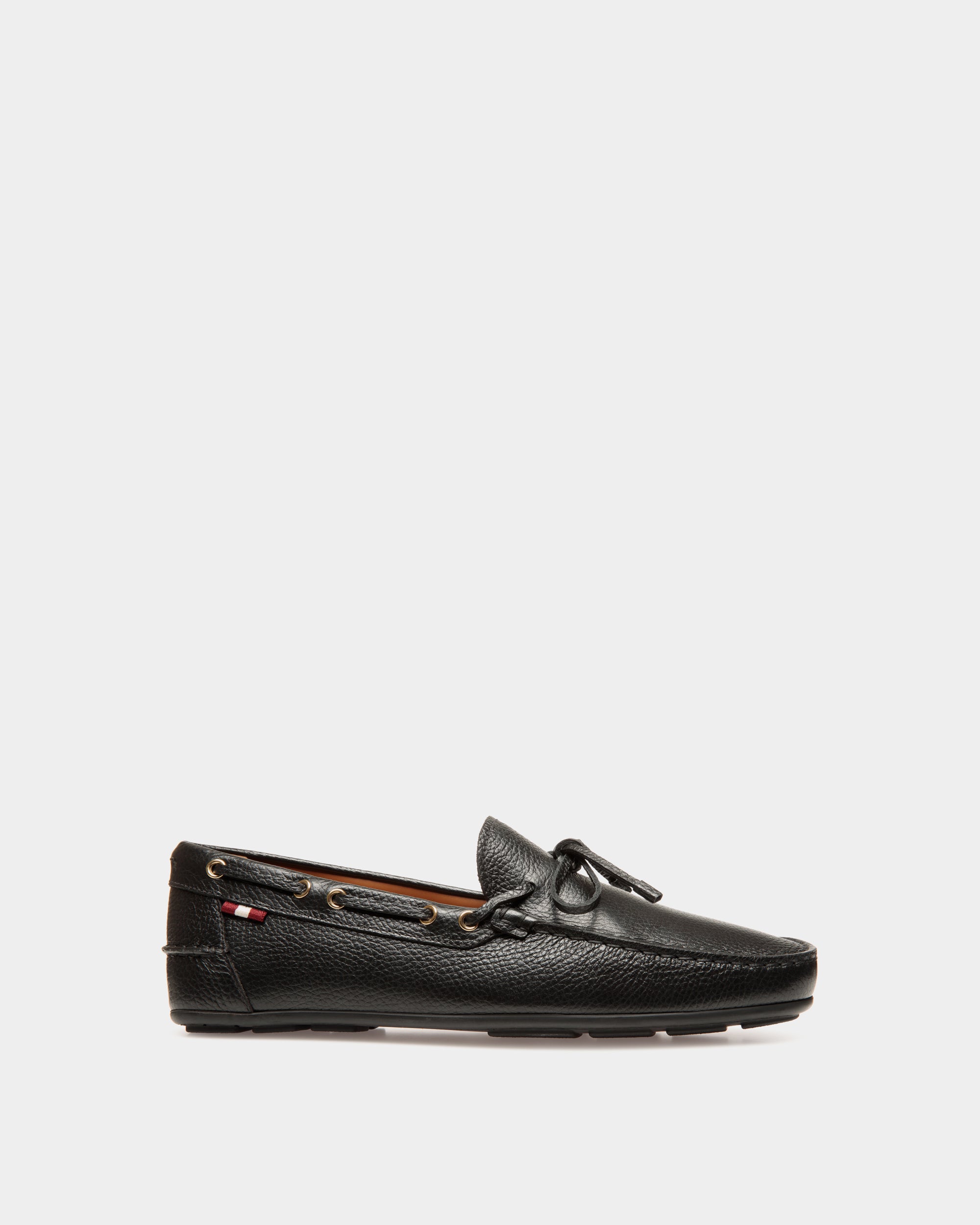 Zapato Driver Clay De Piel Granulada Negra - Hombre - Bally - 01