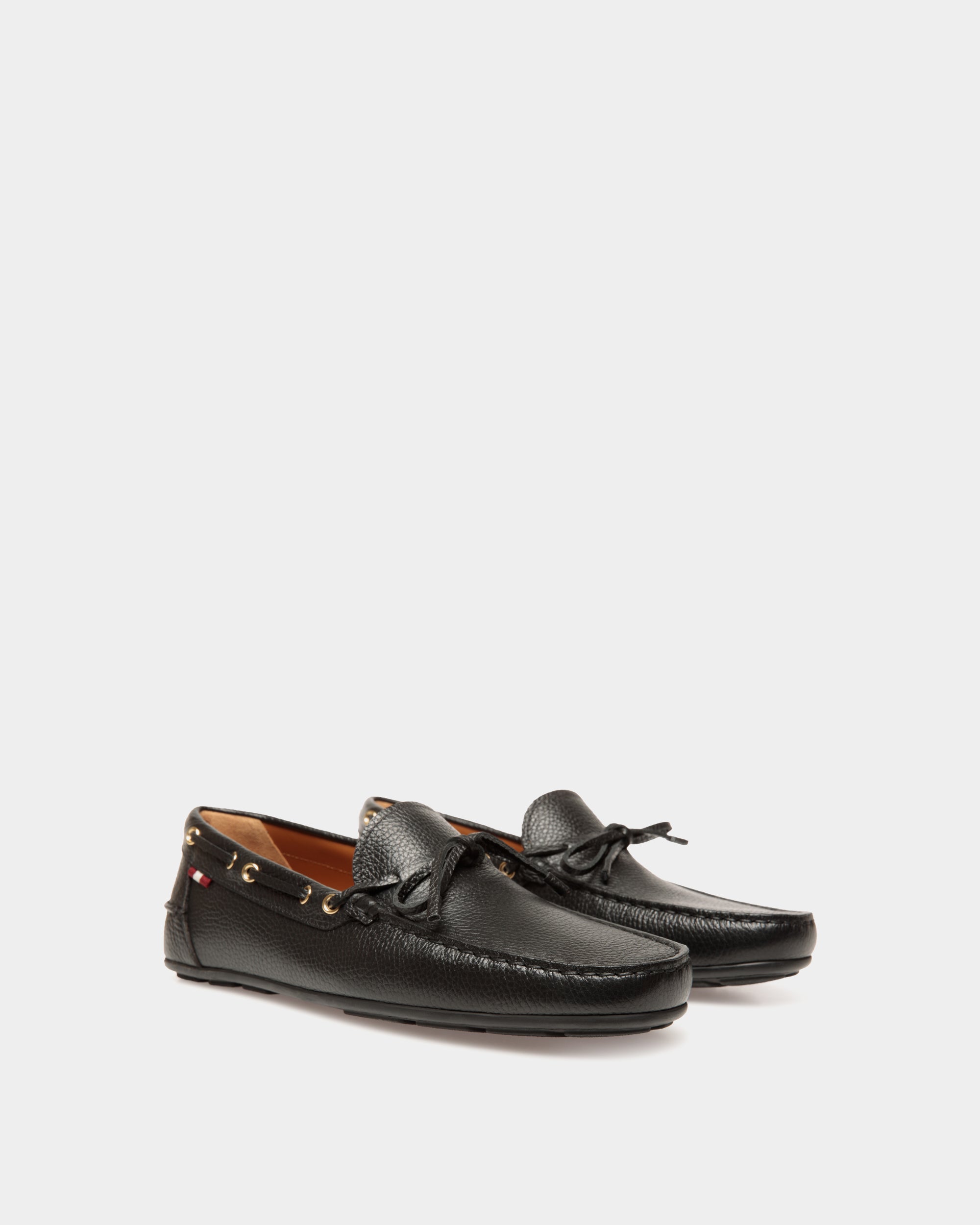 Zapato Driver Clay De Piel Granulada Negra - Hombre - Bally - 03
