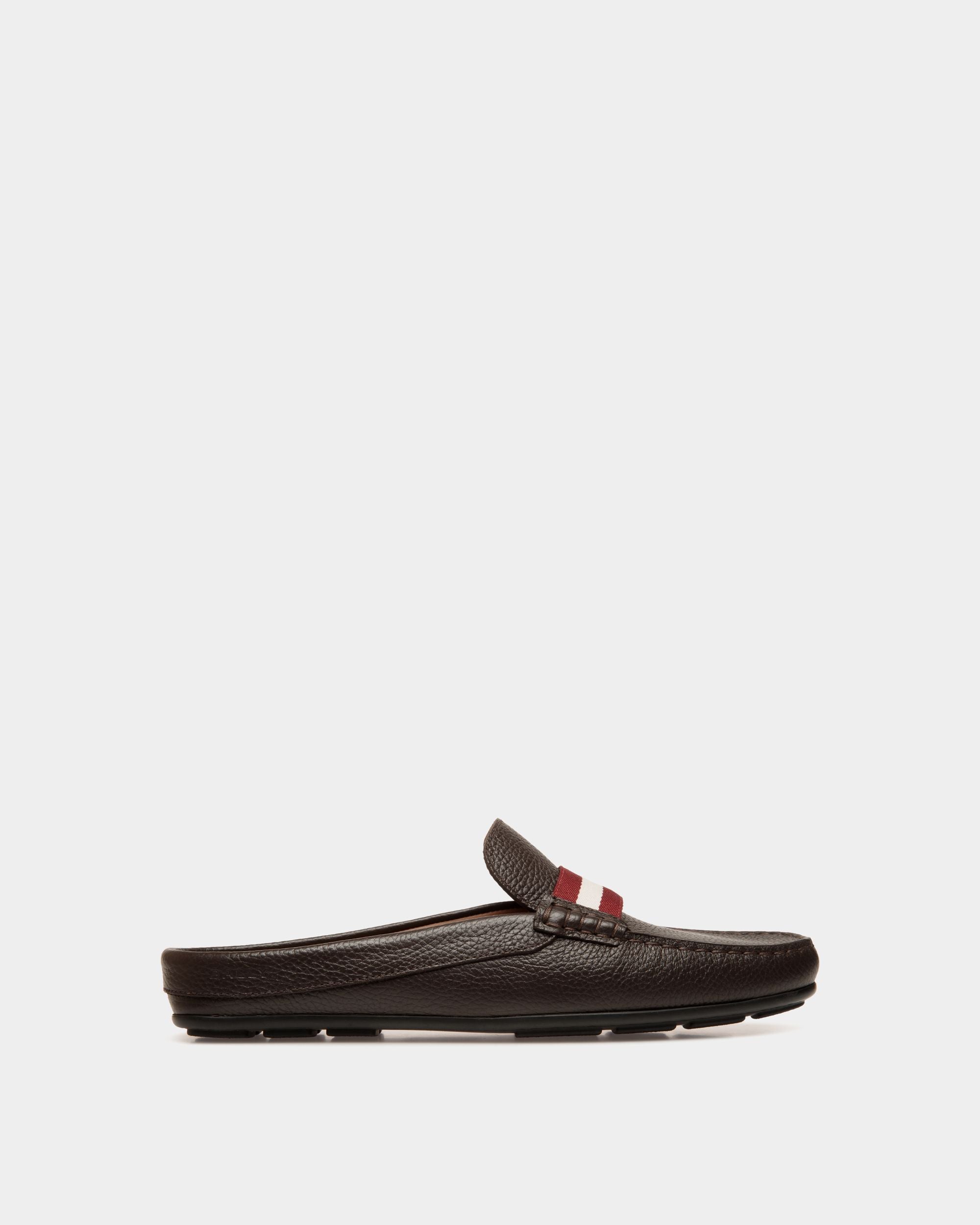 Clay Driver in Ebano Grained Leather - Hombre - Bally - 01