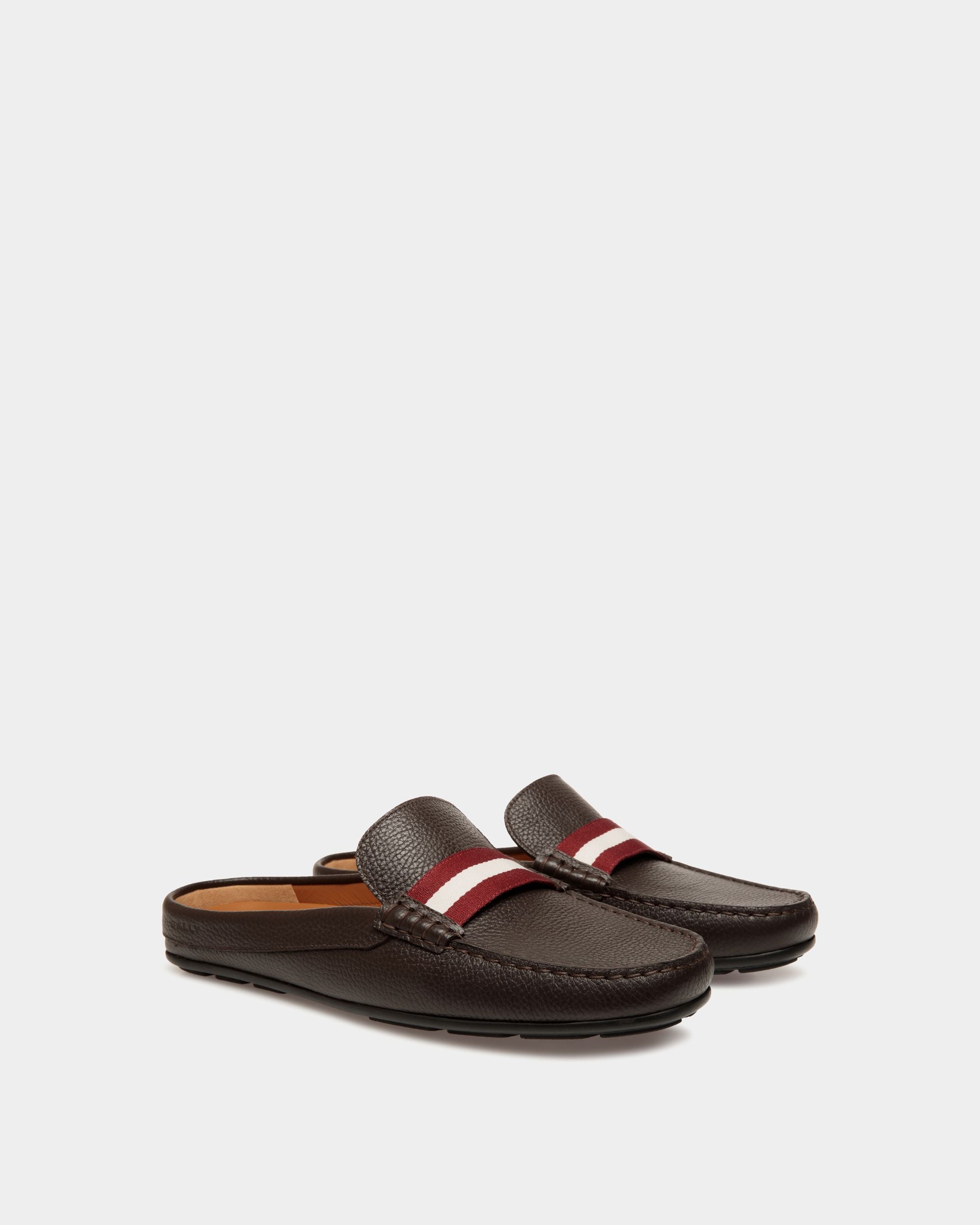 Clay Driver in Ebano Grained Leather - Hombre - Bally - 02