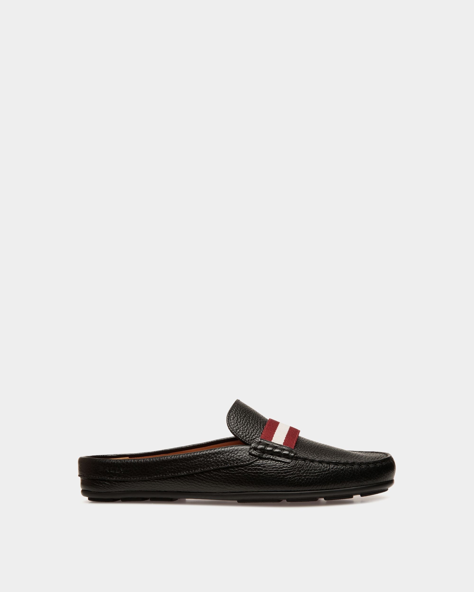Clay Driver in Black Grained Leather - Hombre - Bally - 01