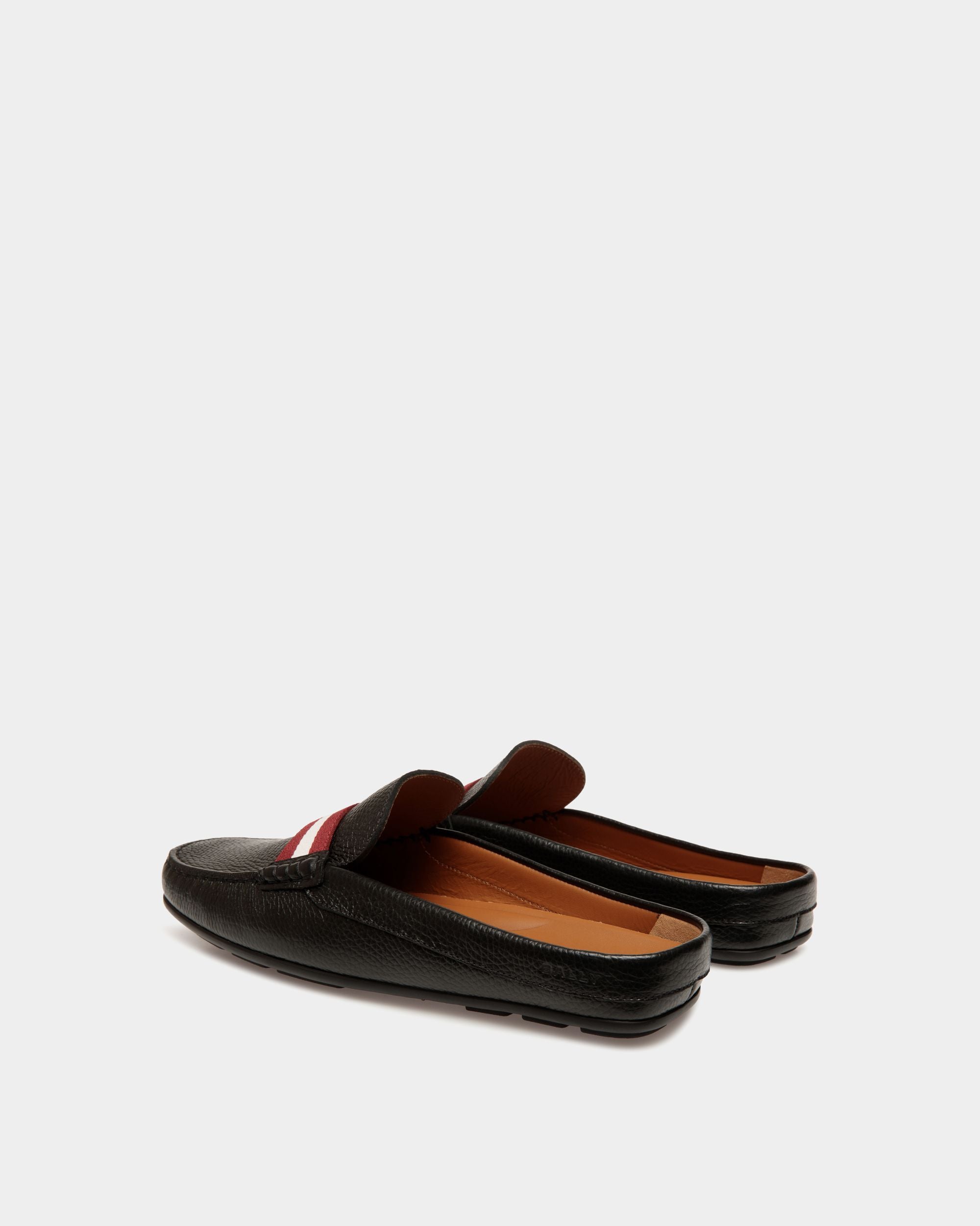 Clay Driver in Black Grained Leather - Hombre - Bally - 03