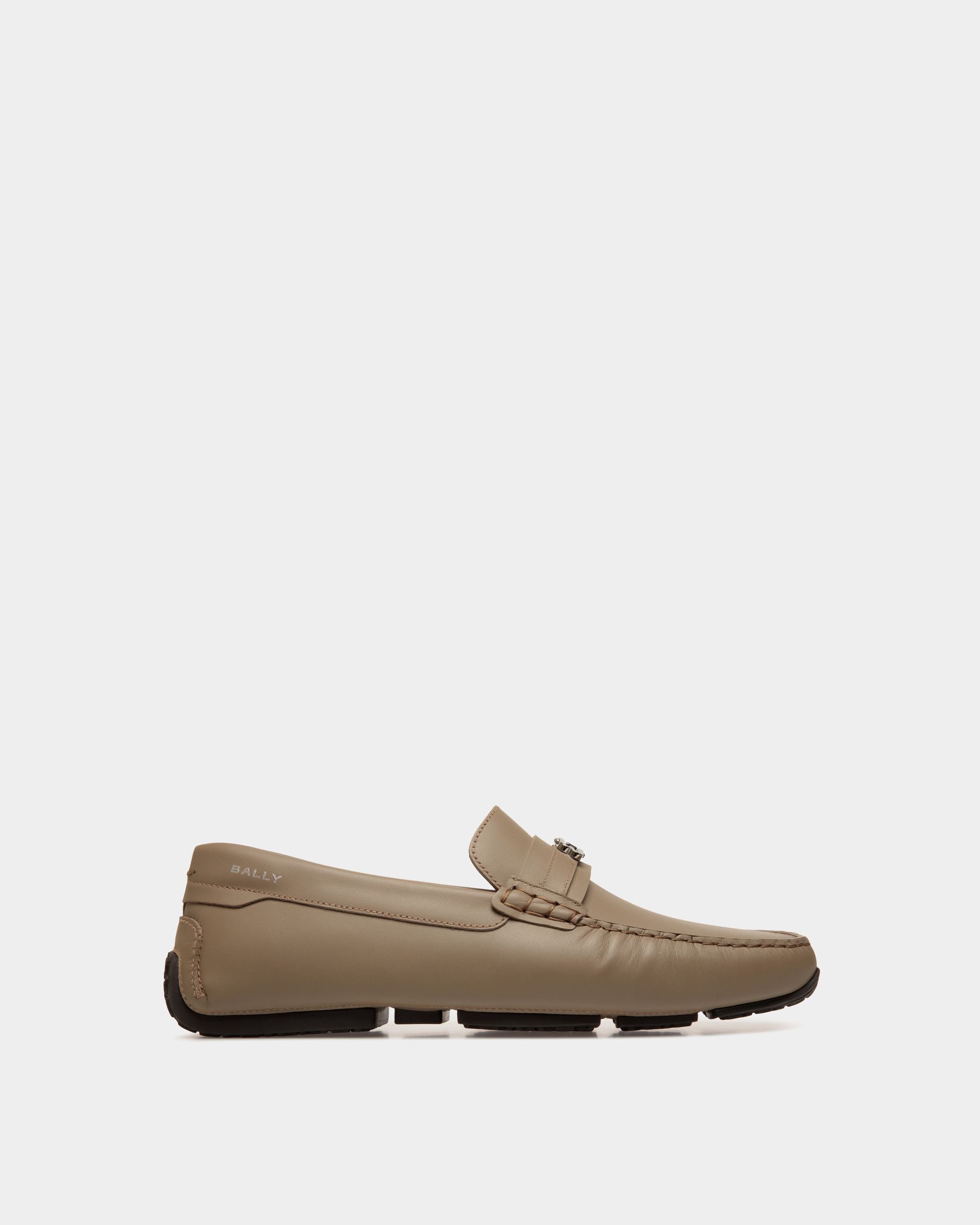 Pilot Driver in Taupe Leather - Hombre - Bally - 01