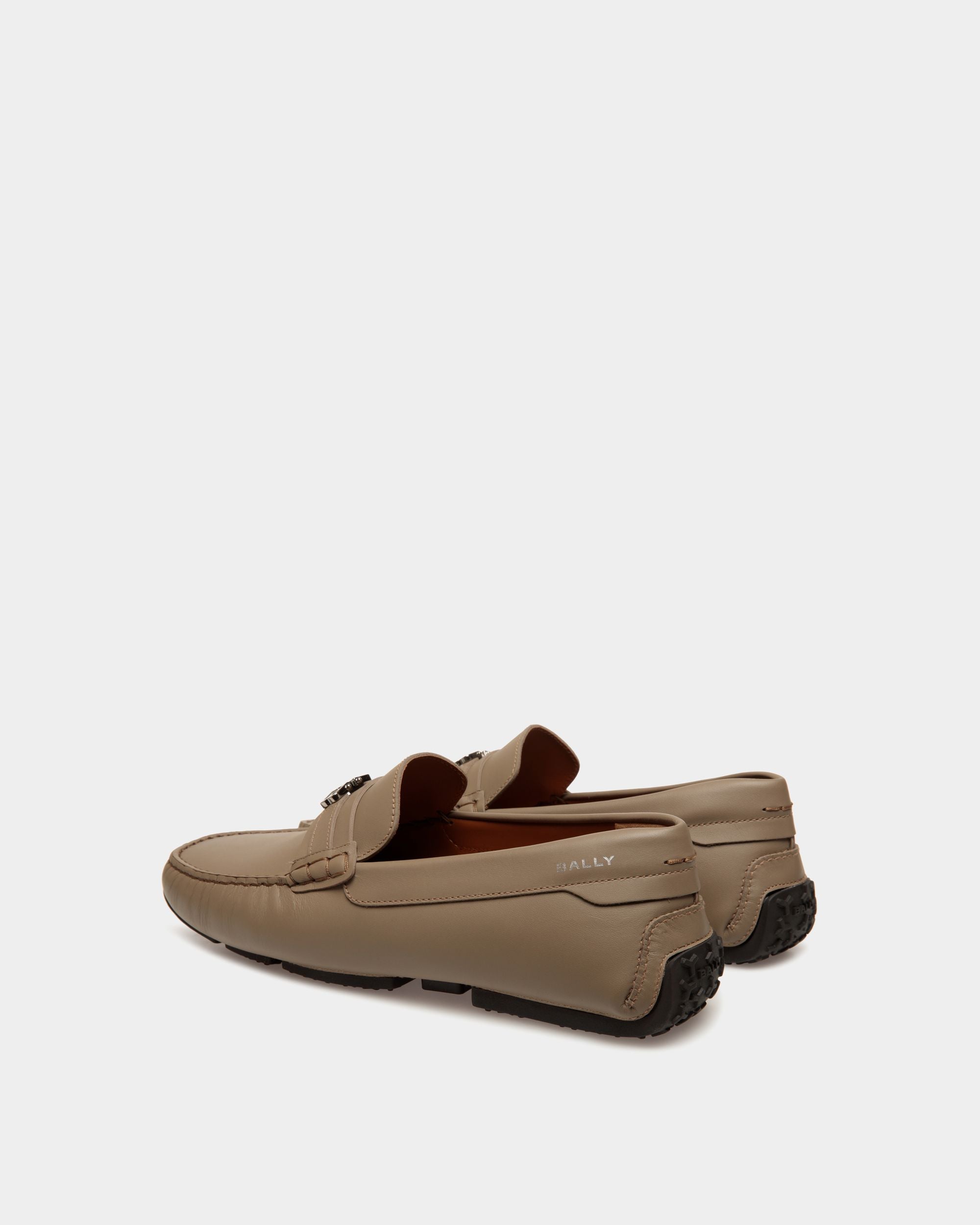 Pilot Driver in Taupe Leather - Hombre - Bally - 03