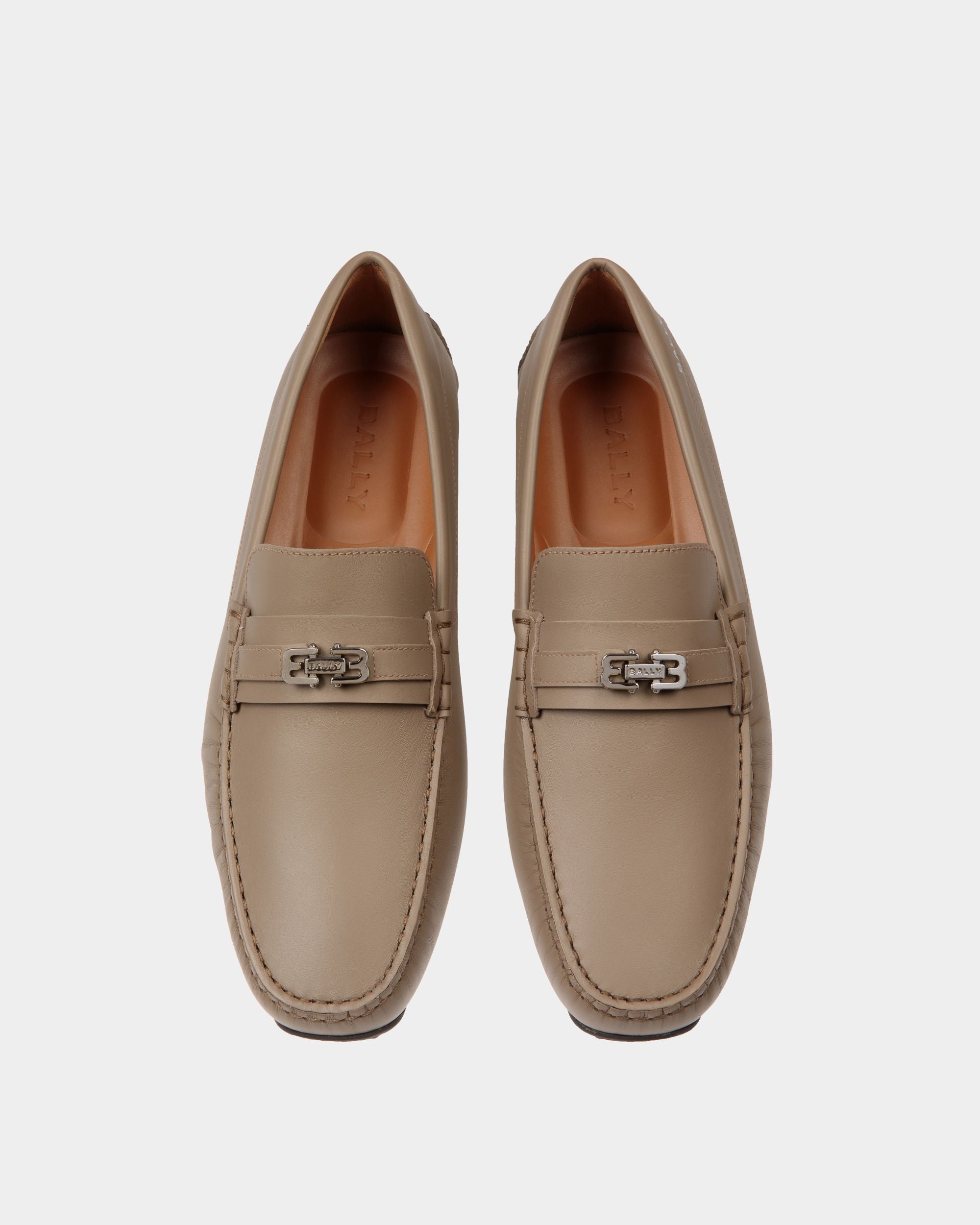 Pilot Driver in Taupe Leather - Hombre - Bally - 04