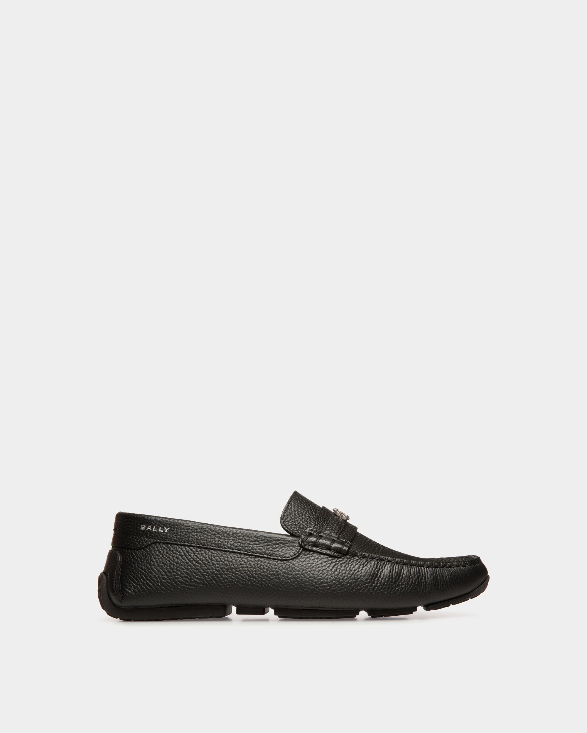Pilot Driver in Black Grained Leather - Hombre - Bally - 01
