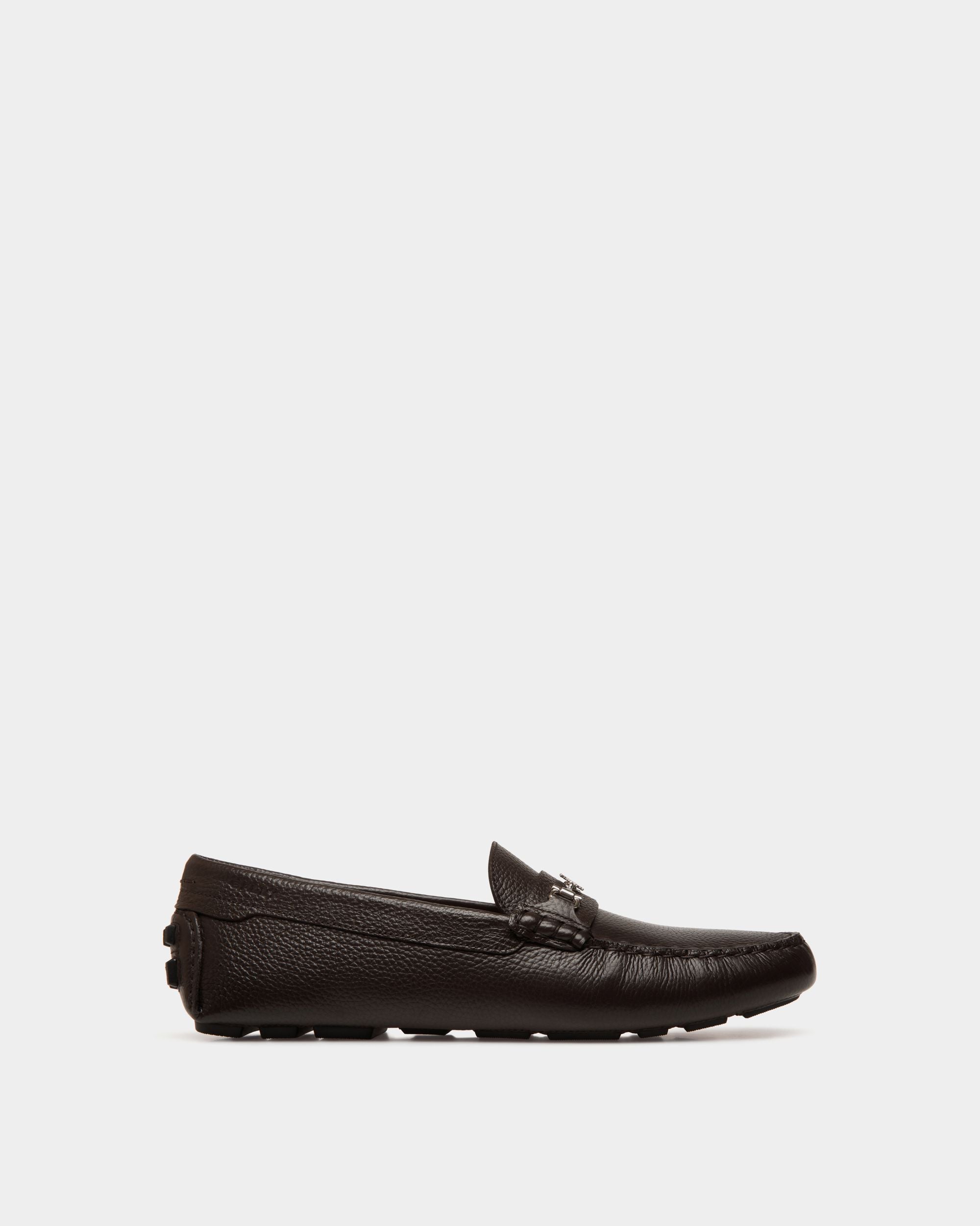 Kerbs Driver in Ebano Grained Leather - Men's - Bally - 01