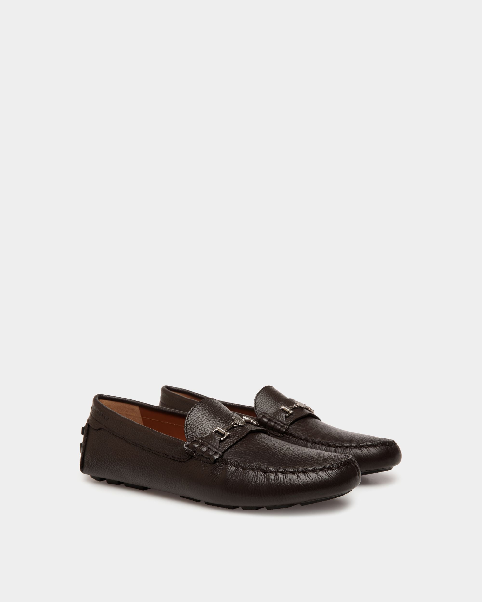Kerbs Driver in Ebano Grained Leather - Men's - Bally - 02
