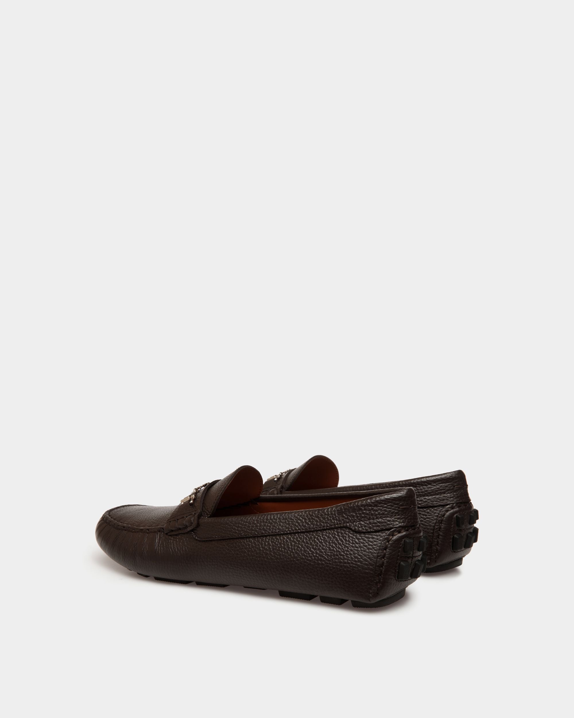 Kerbs Driver in Ebano Grained Leather - Men's - Bally - 03