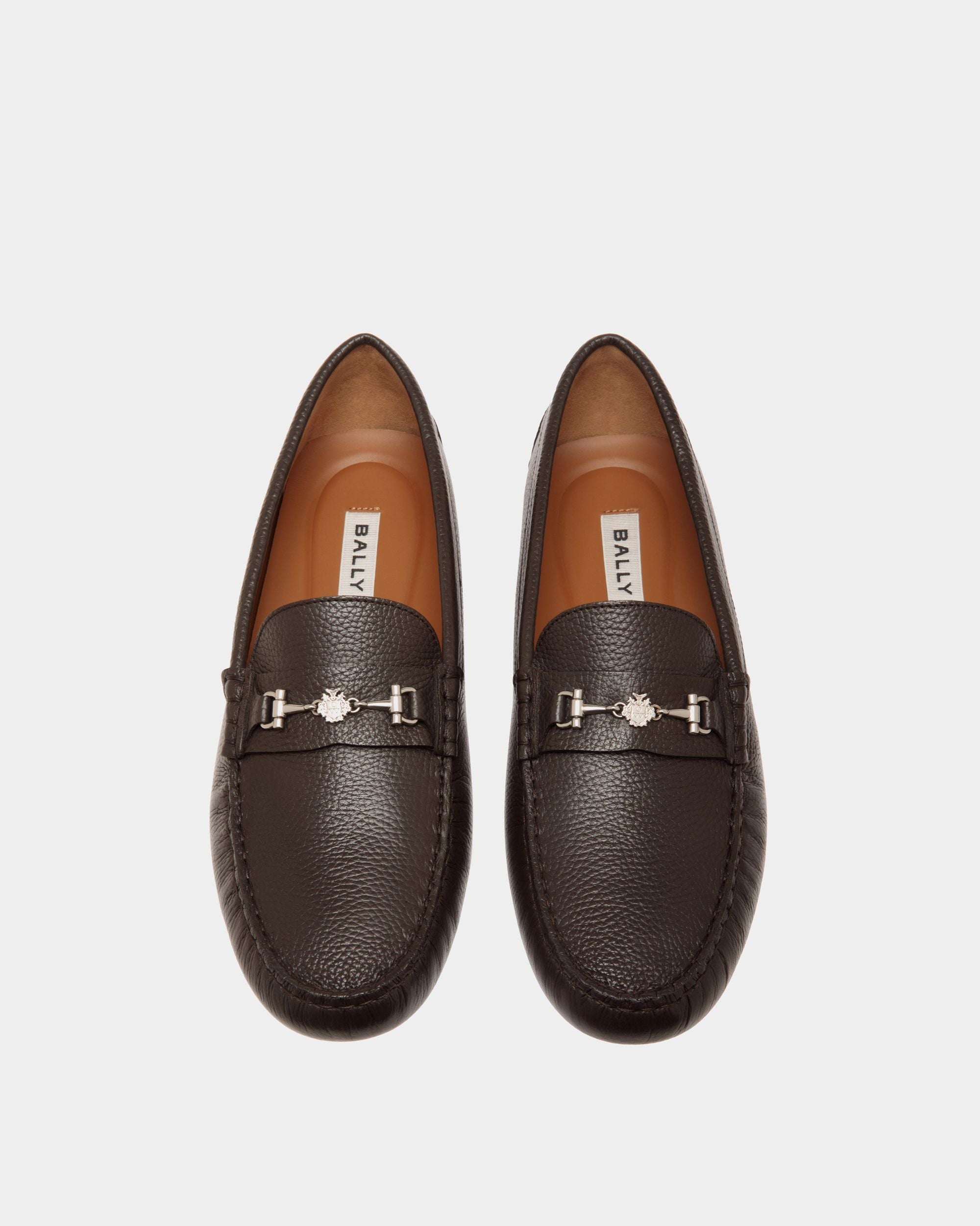 Kerbs Driver in Ebano Grained Leather - Men's - Bally - 04
