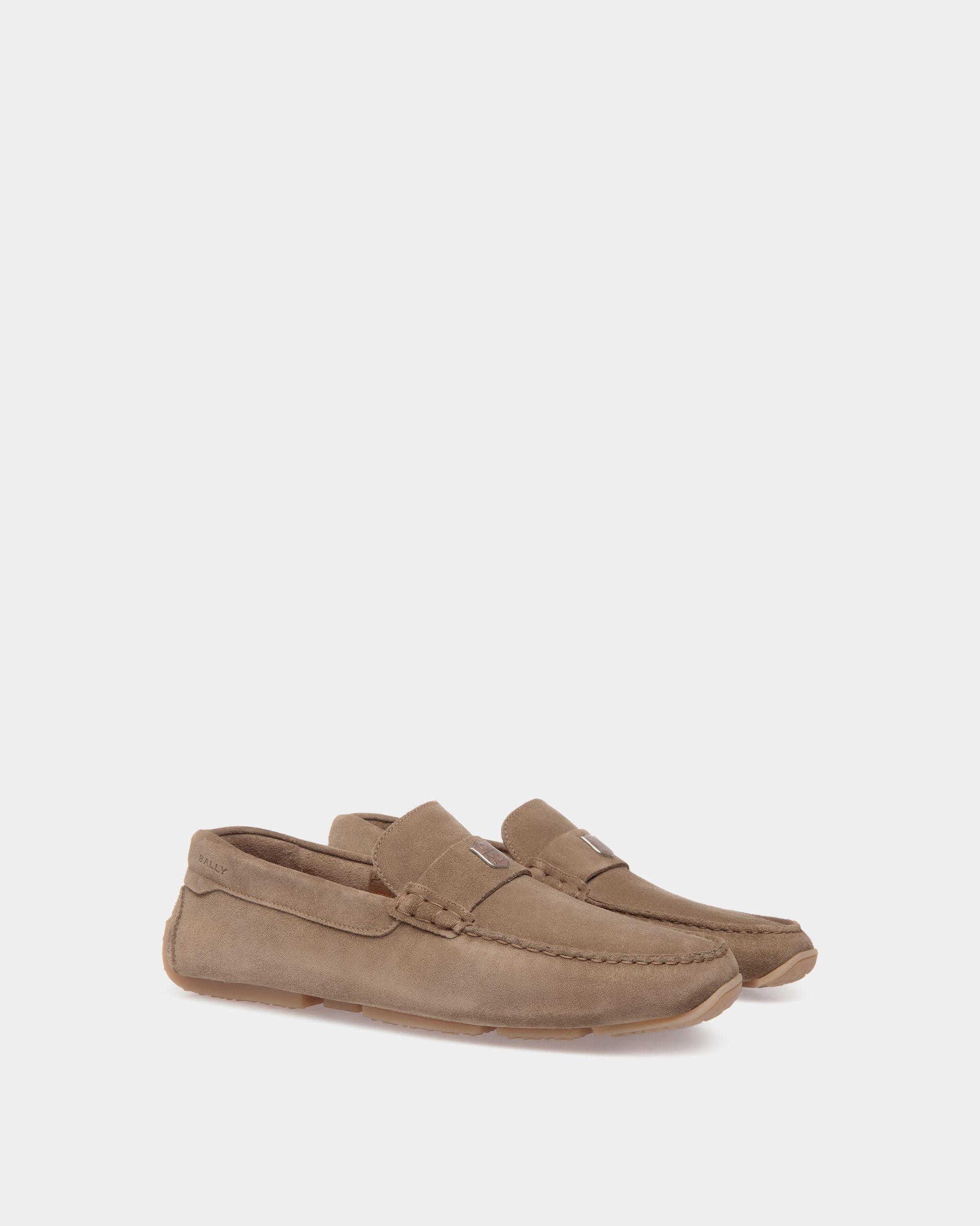 Pilot Driver in Taupe Suede - Men's - Bally - 02
