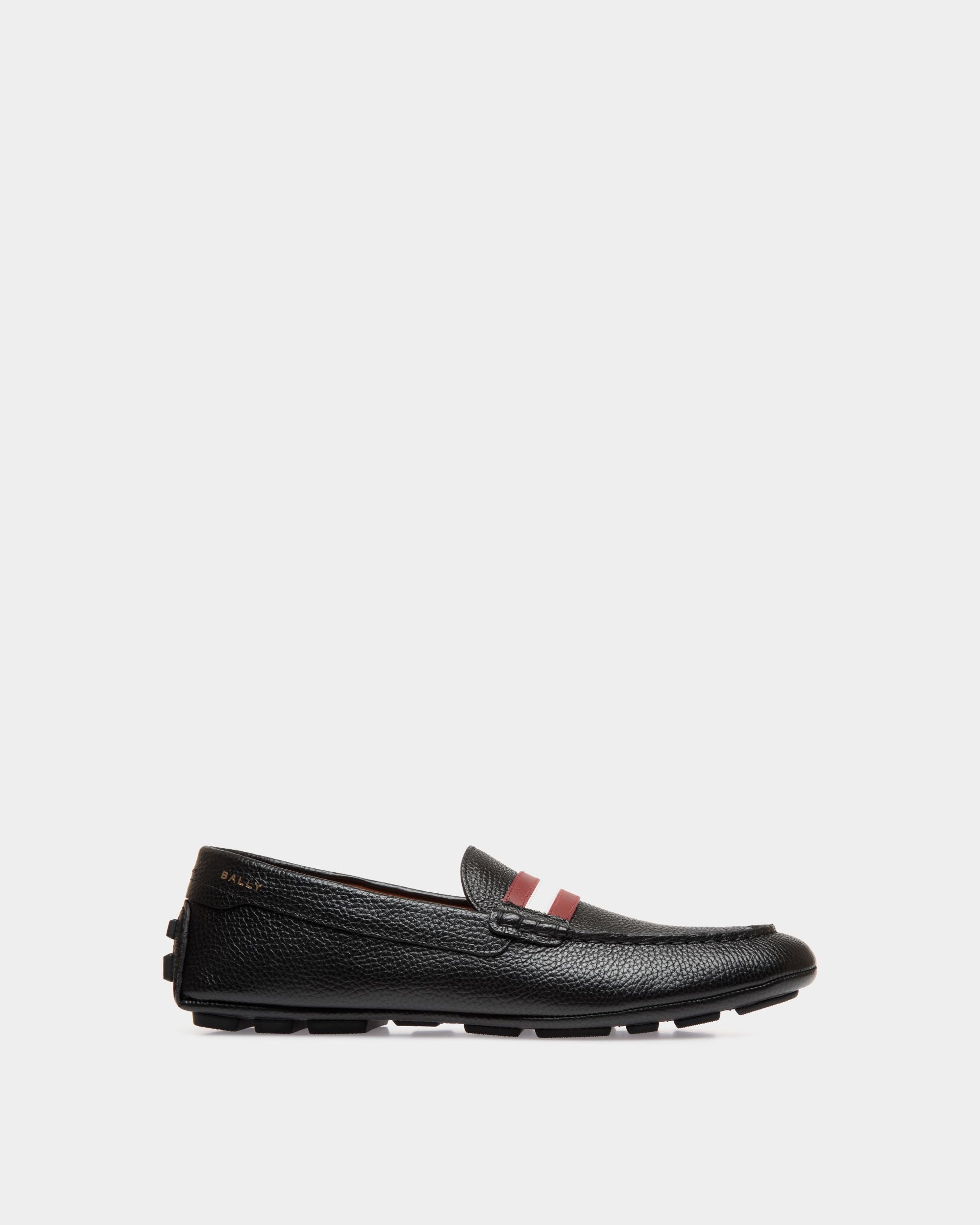 Zapato Driver Kerbs De Piel Granulada Negra - Hombre - Bally - 01