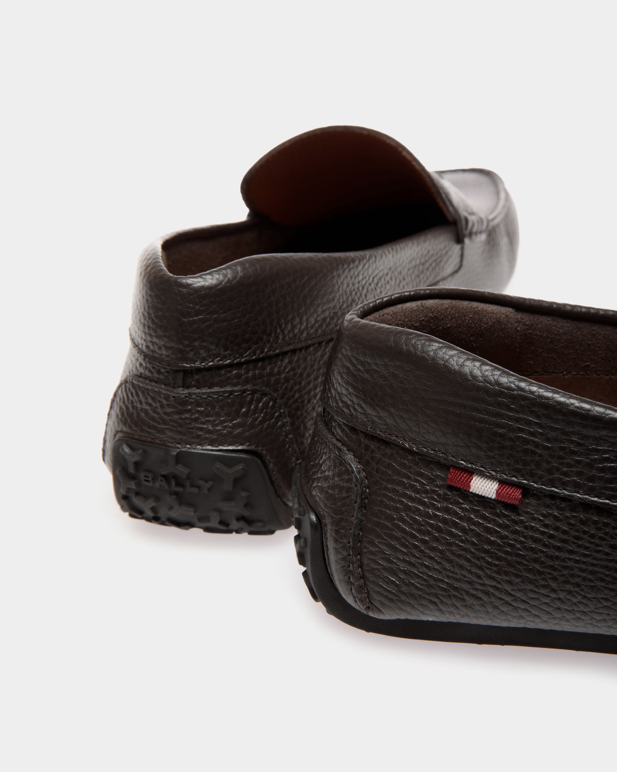 Zapato Driver Pilot De Piel Granulada Ébano - Hombre - Bally - 05