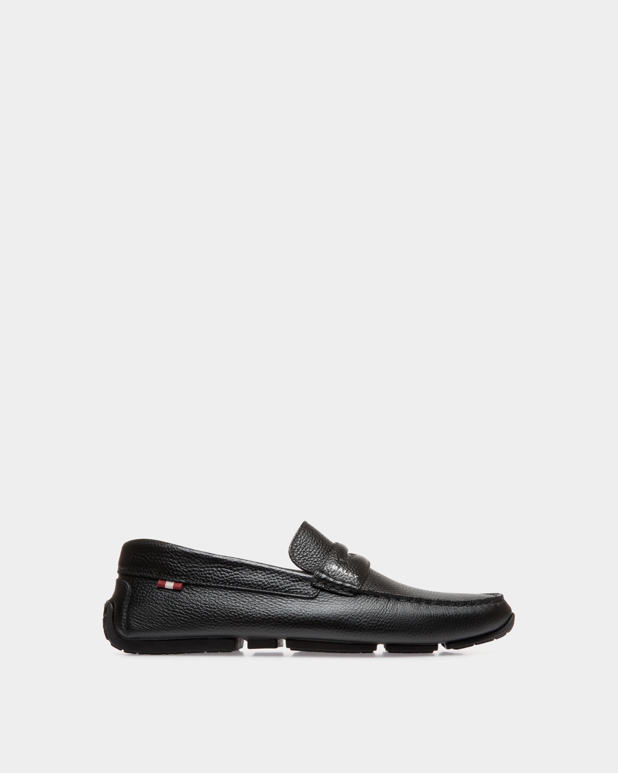 Zapato Driver Pilot De Piel Granulada Negra - Hombre - Bally - 01