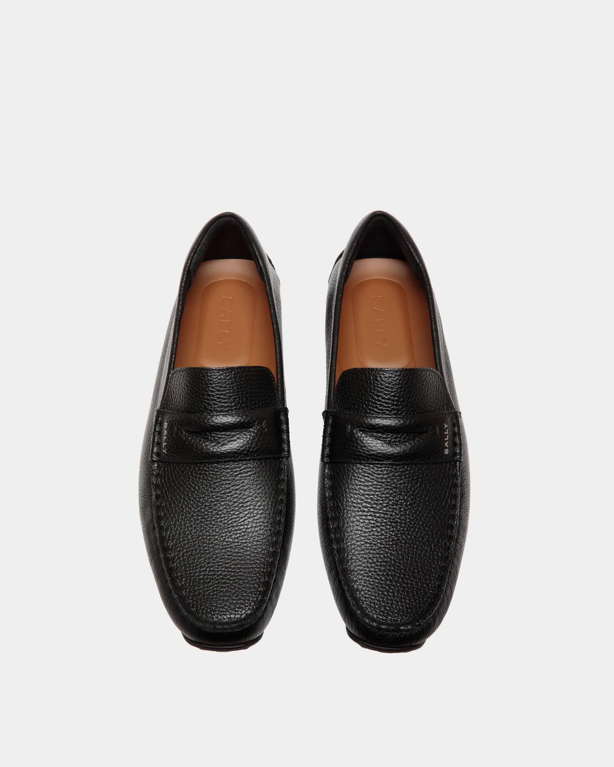 Zapato Driver Pilot De Piel Granulada Negra - Hombre - Bally - 04